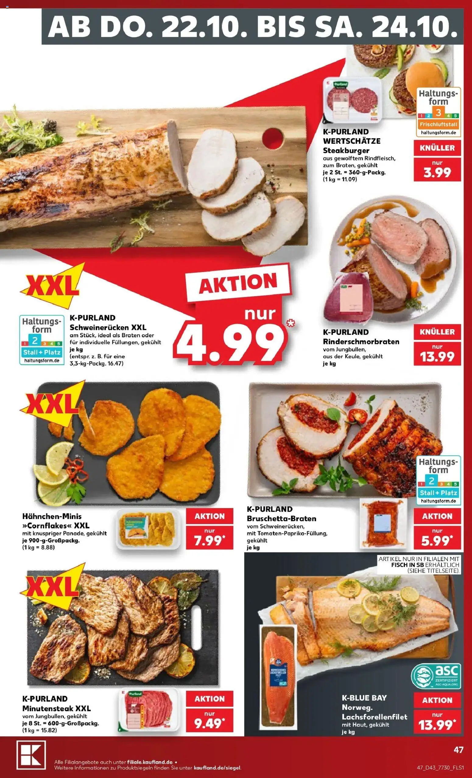 Prospekt Kaufland ab 19.10.2026 » Angebote Online zum Blättern | Seite: 51 | Produkte: Fisch, Schweinerucken