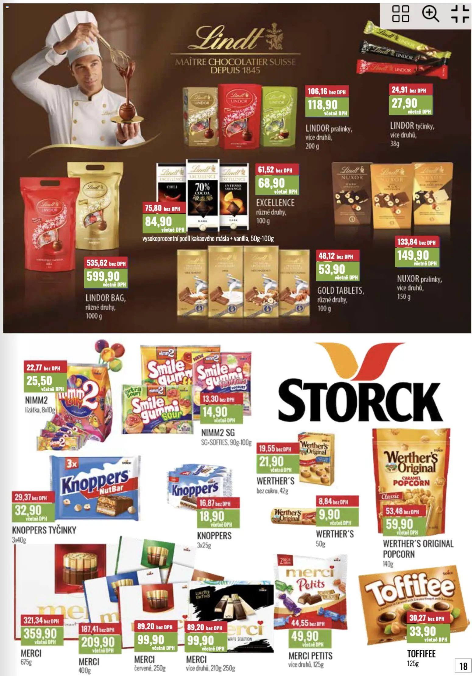 Ratio leták od 01.10.2026 | Strana: 19 | Produkty: Lindor, Knoppers, Toffifee, Merci
