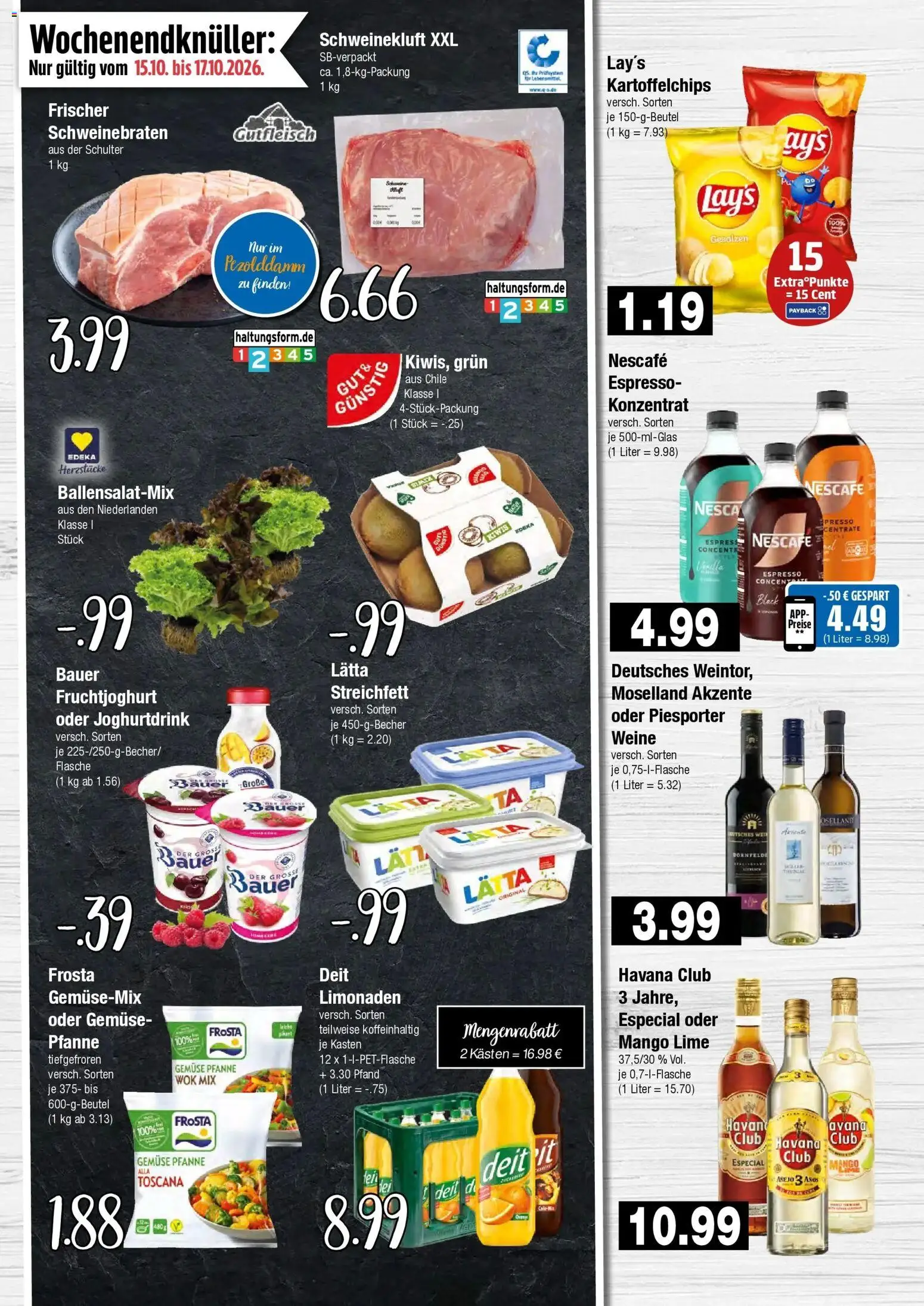 Edeka Prospekt Hamburg (ab 12.10.2026) » Angebote Online | Seite: 10 | Produkte: Havana club, Frosta, Schulter, Wok