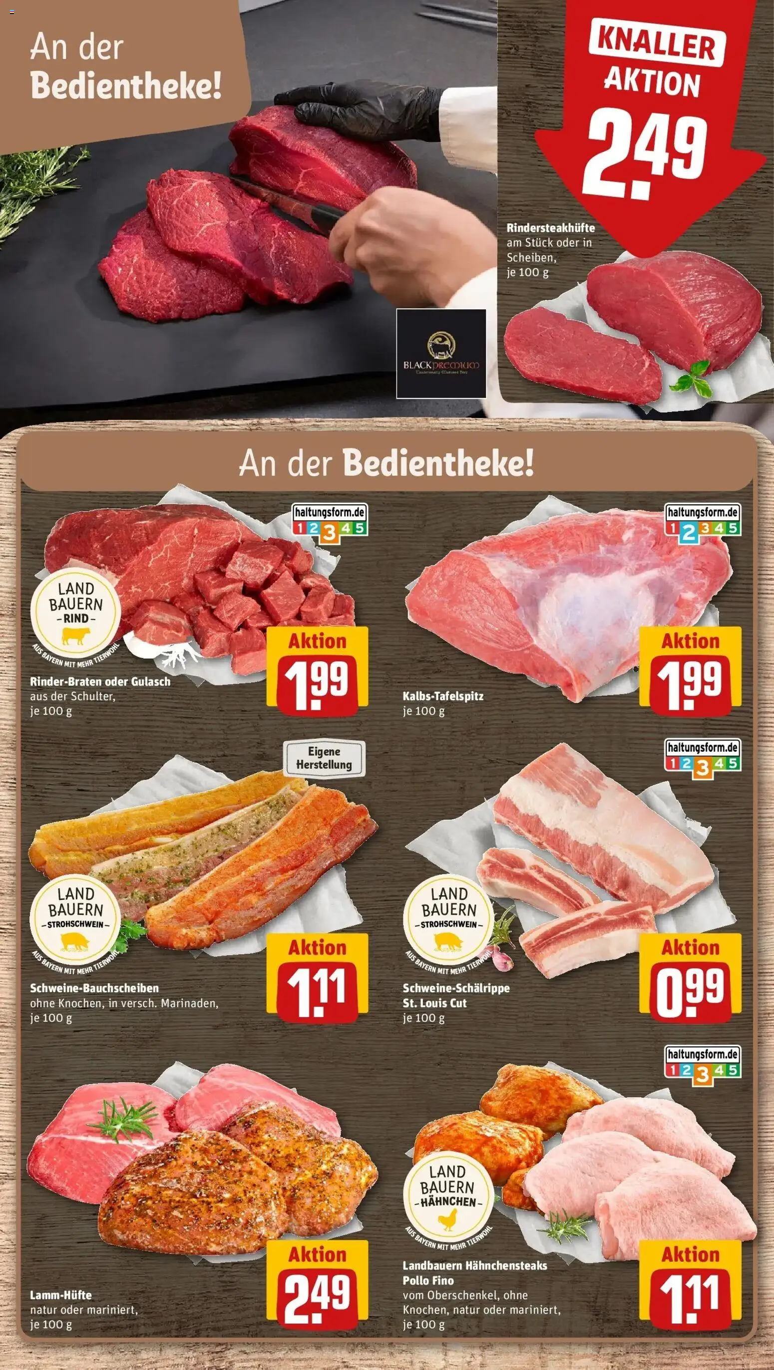 REWE Prospekt ab 17.08.2026 zum Blättern » Angebote | Seite: 10 | Produkte: Rinderbraten, Hahnchen, Gulasch
