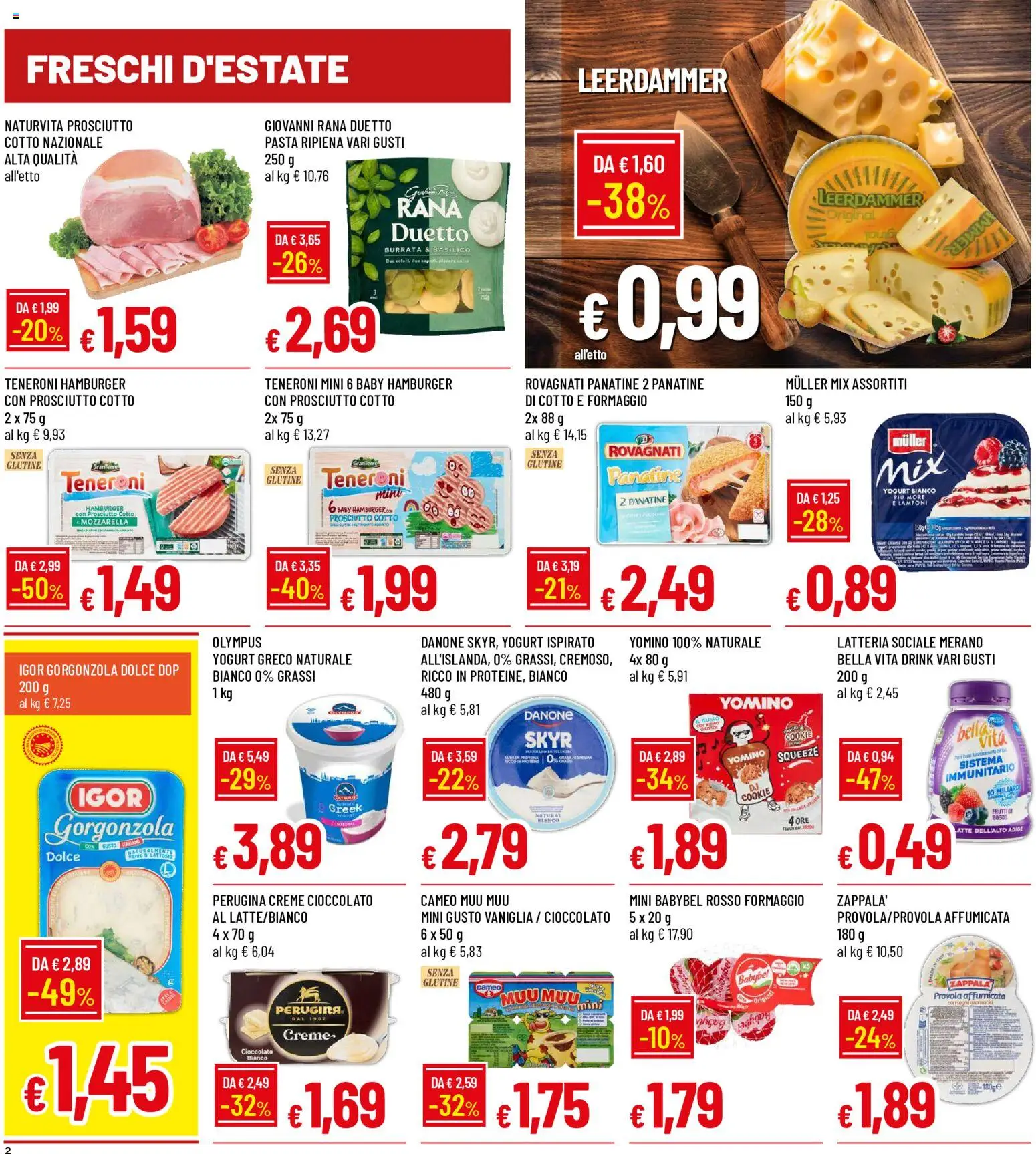 Volantino Galassia del 06/08/2026 | Pagina: 2 | Prodotti: Yogurt, Mozzarella, Pasta, Skyr