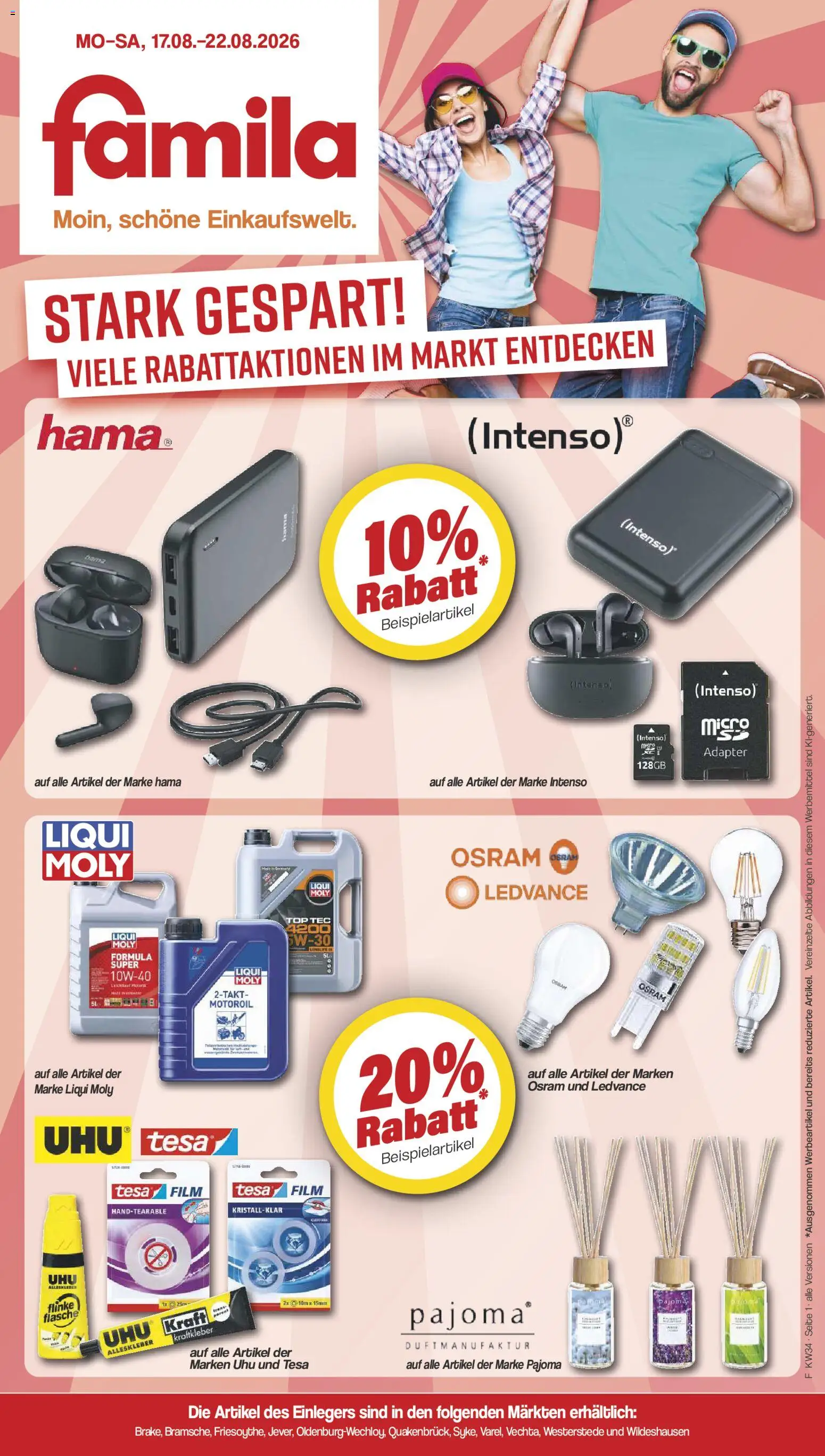 Famila Nordwest Sonderangebote – gültig ab 17.08.2026 | Seite: 1 | Produkte: Top, Adapter