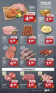 Combi Prospekt ab 03.08.2026 gültig | Seite: 5 | Produkte: Hahnchen, Schnitzel, Fleisch, Hackfleisch