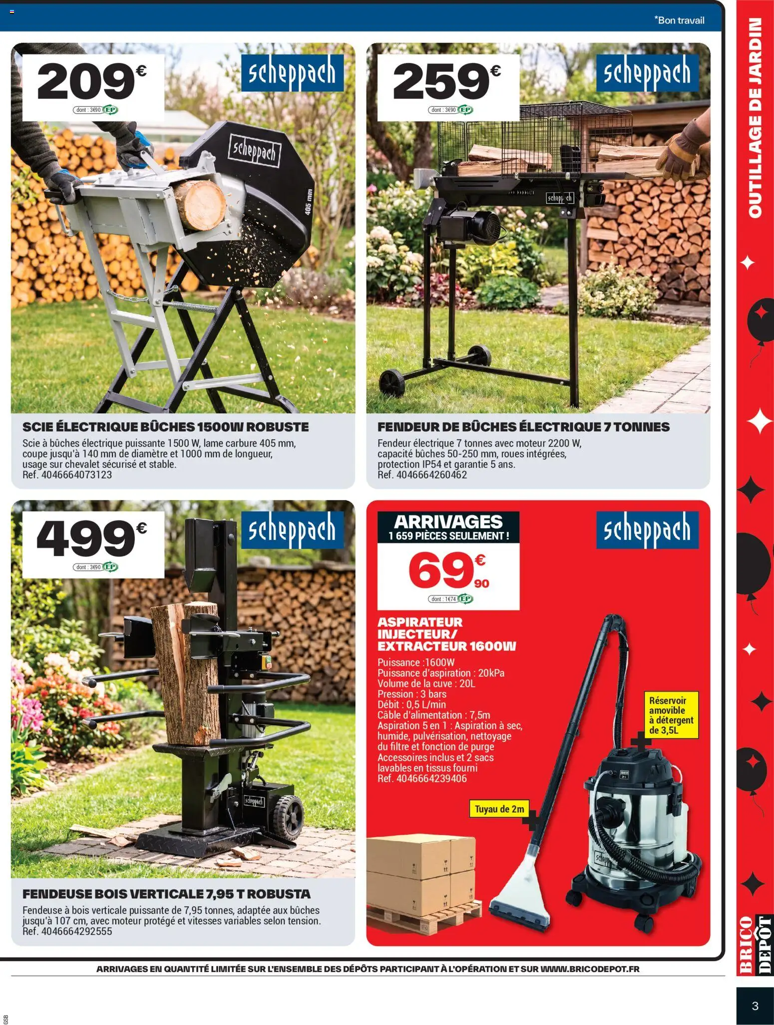 {H1} | Page: 3 | Produits: Filtre, Aspirateur, Fendeur de bûches, Tuyau