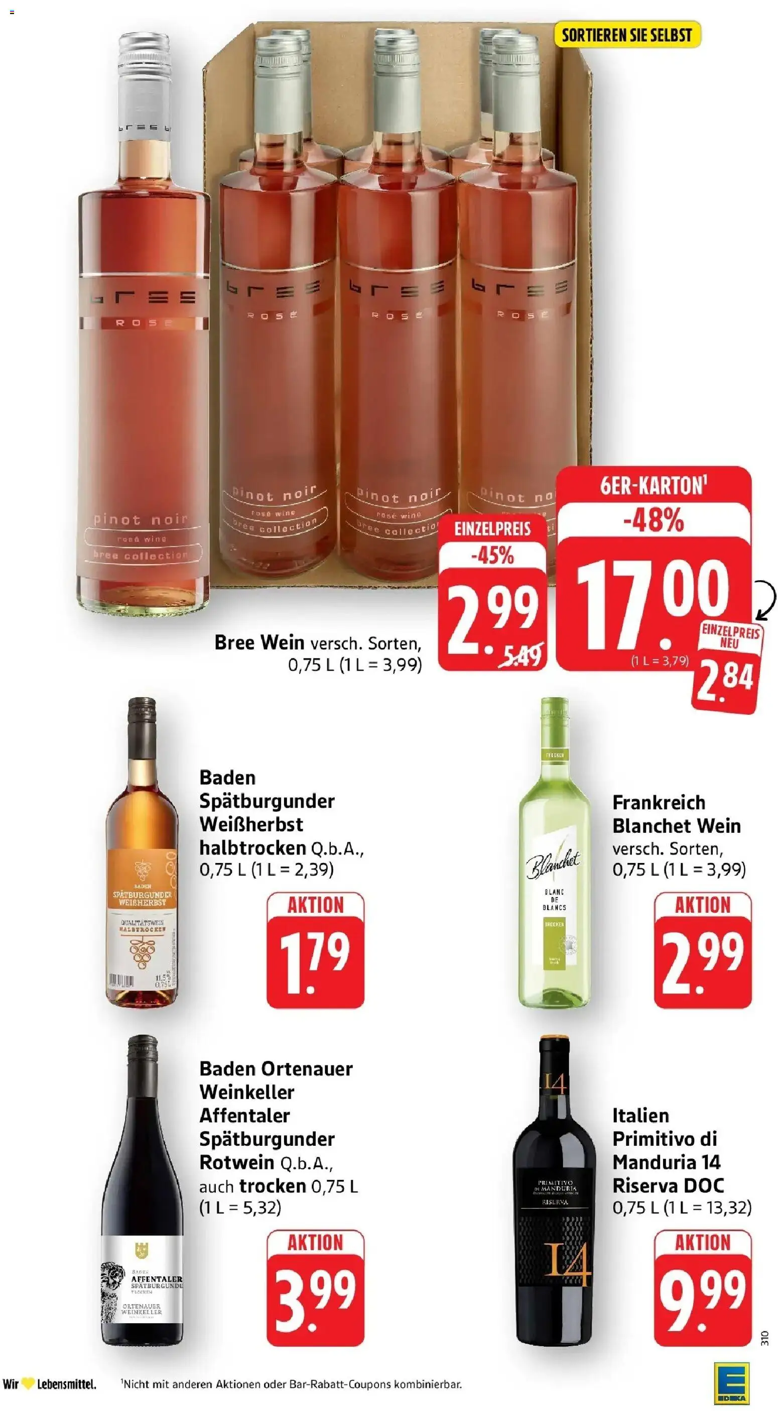 Edeka Prospekt Karlsbad-Langensteinbach (ab 10.08.2026) » Angebote Online | Seite: 32 | Produkte: Rotwein, Bree, Wein