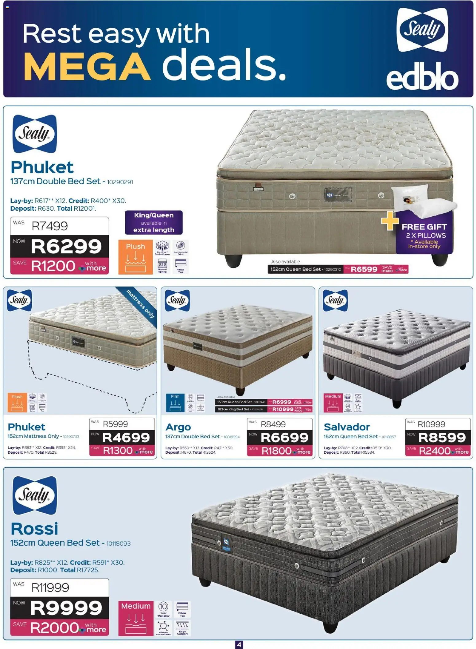 New Sleepmasters catalogue – valid from 16/07/2026 | Page: 4 | Products: Double bed, Queen bed, King bed, Bed