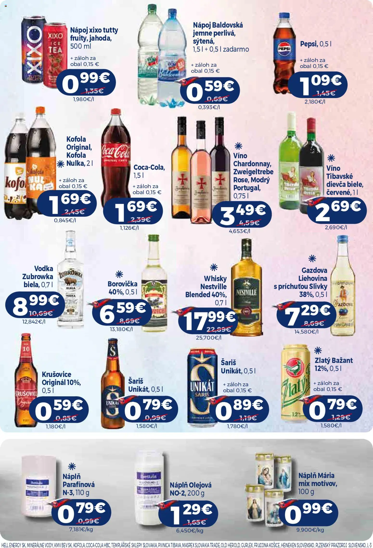 Nové Milk Agro akcie – leták je platný od 21.10.2026 | Strana: 14 | Produkty: Borovička, Krušovice, Zlatý Bažant, Vodka