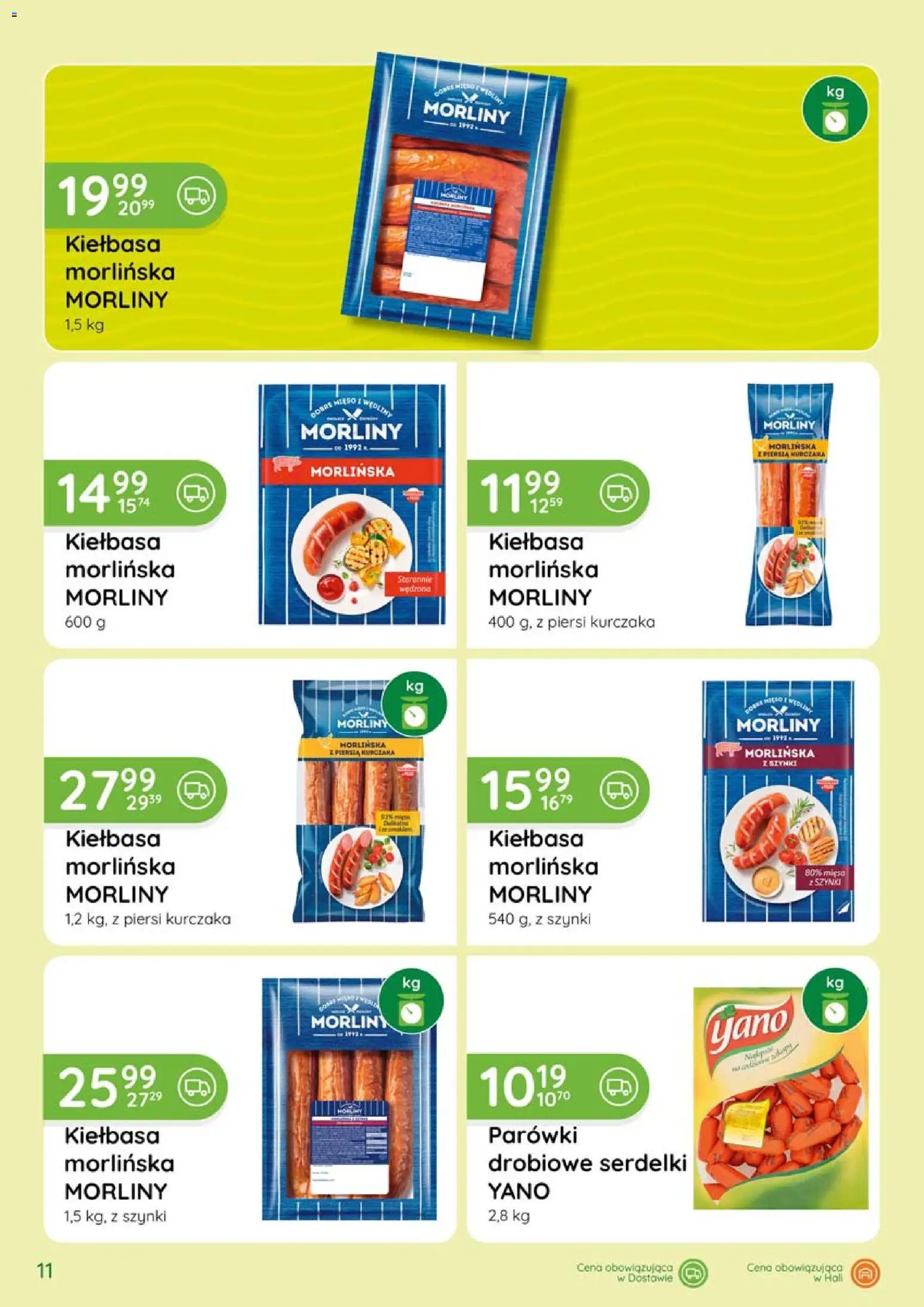 Eurocash gazetka - Katalog Wędlin od 04.06.2026 | Strona: 11 | Produkty: Kiełbasa, Mięso, Parówki, Wędliny