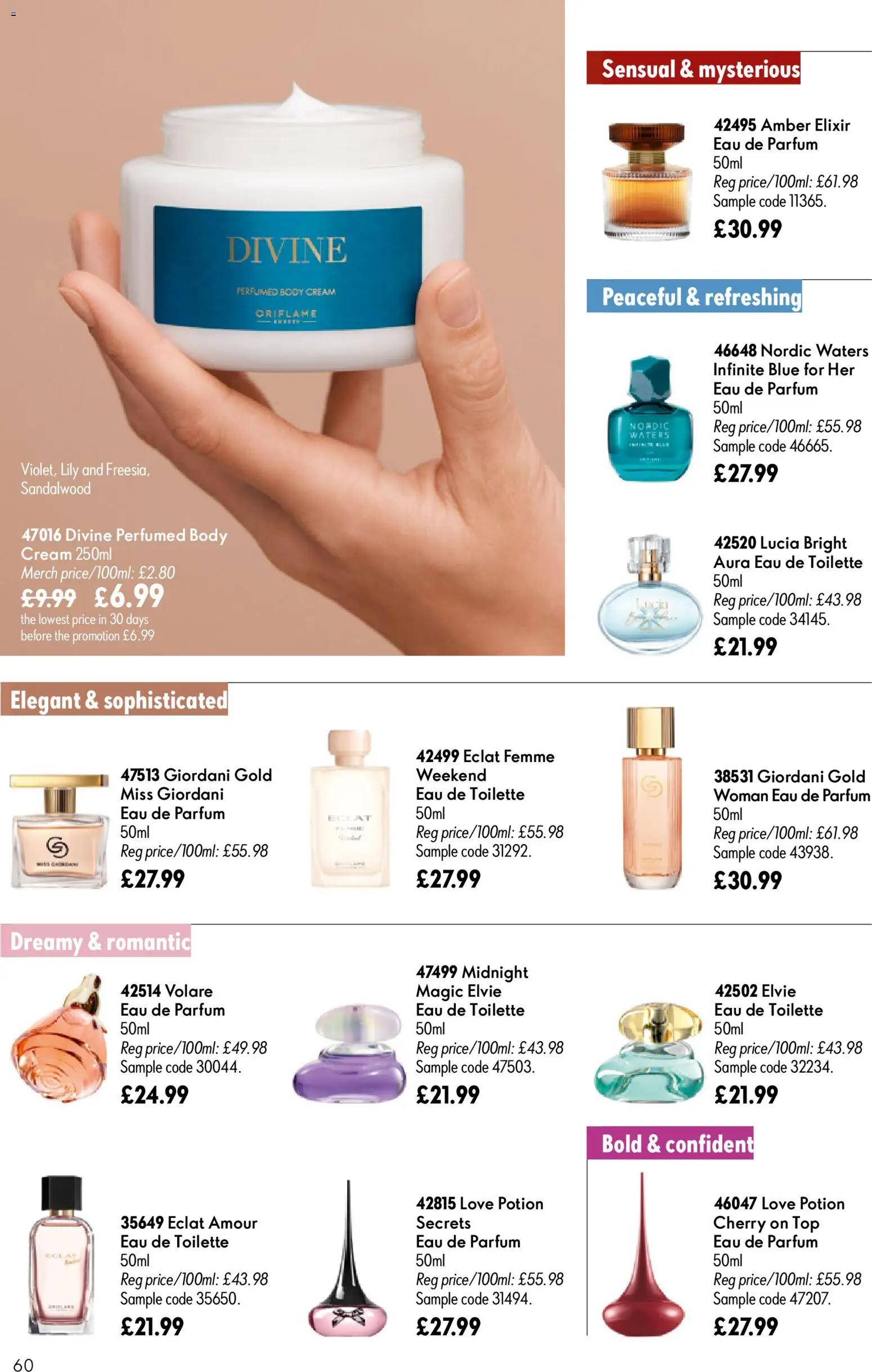 {H1} | Page: 60 | Products: Eau de toilette, Body cream, Cream