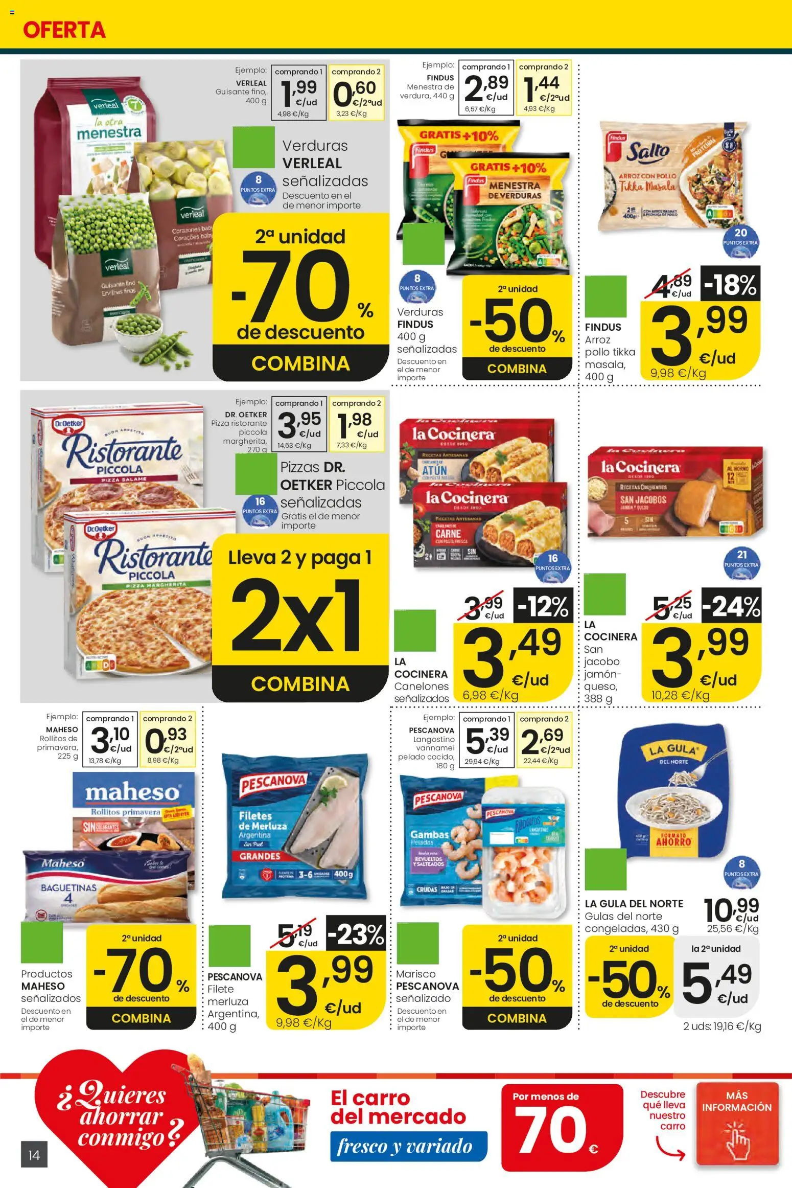 Eroski Ofertones de verano │ válido desde el 28.05.2026 | Página: 14 | Productos: Pasta, Horno, Filete, Langostino