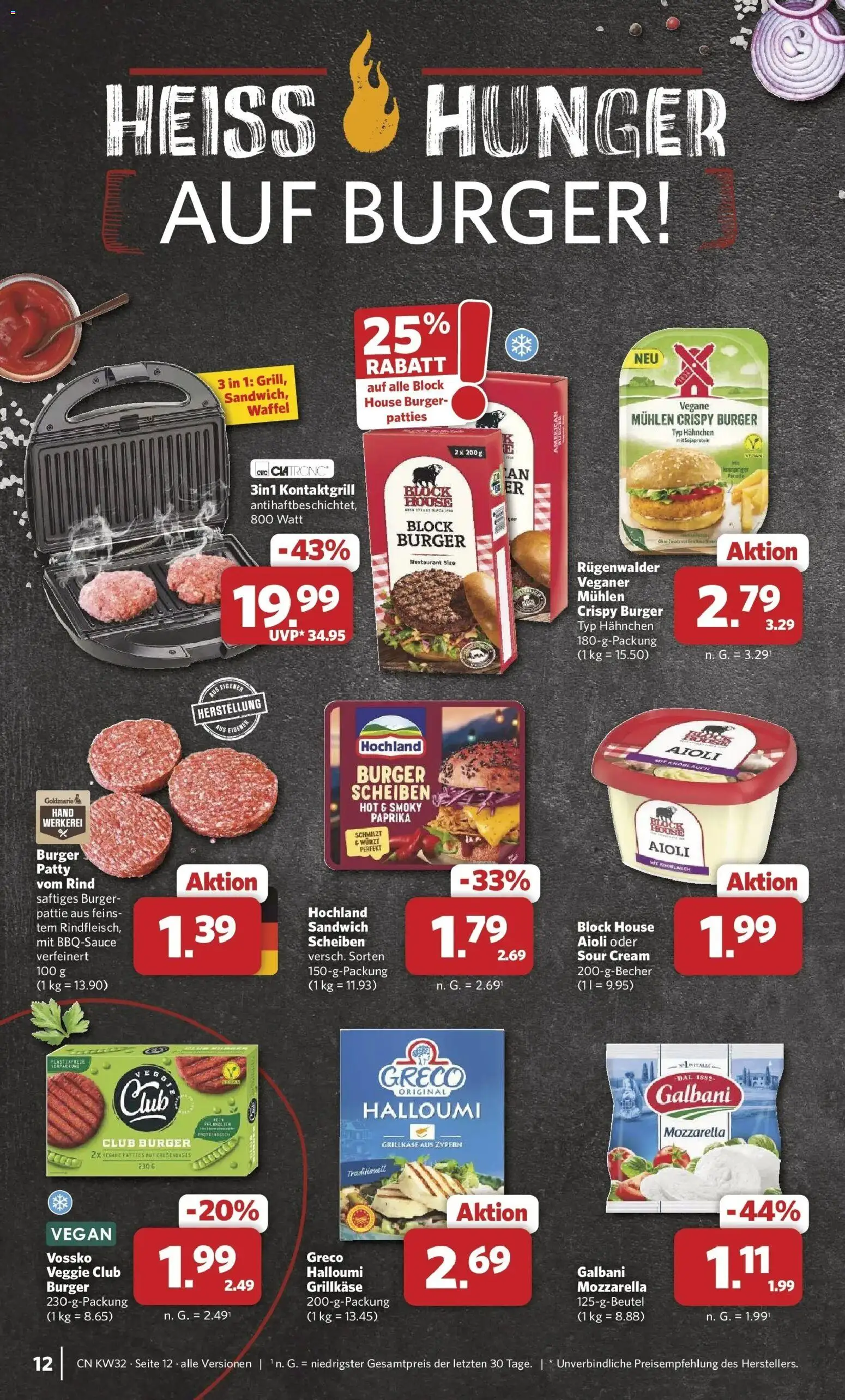 Combi Prospekt Borchen (ab 03.08.2026) zum Blättern | Seite: 12 | Produkte: Hahnchen, Burger, Paprika, Knoblauch