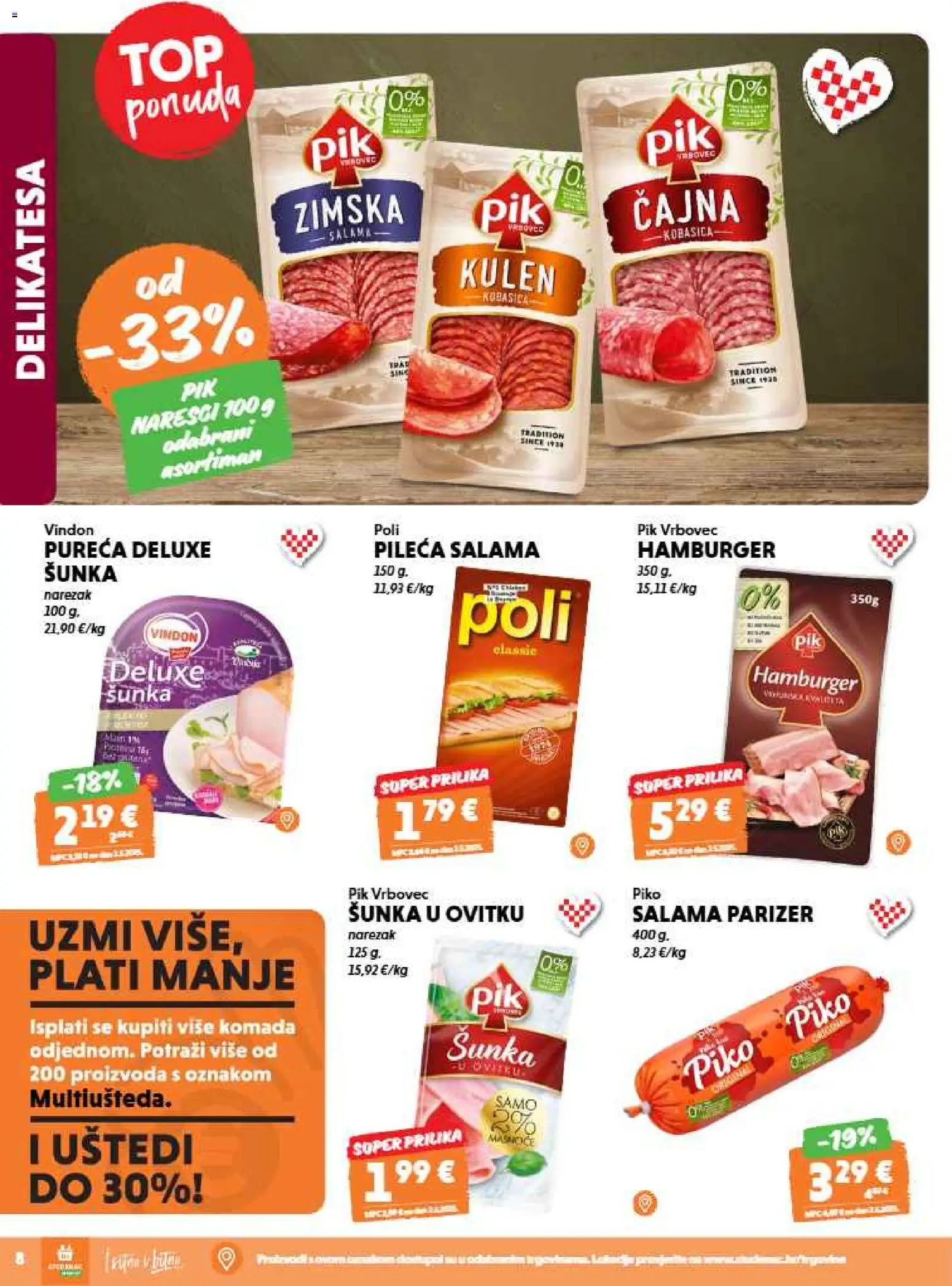 Studenac katalog | vrijedi od 20.05.2026 | Stranica: 8 | Proizvodi: Narezak, Kobasica, Hamburger, Kulen
