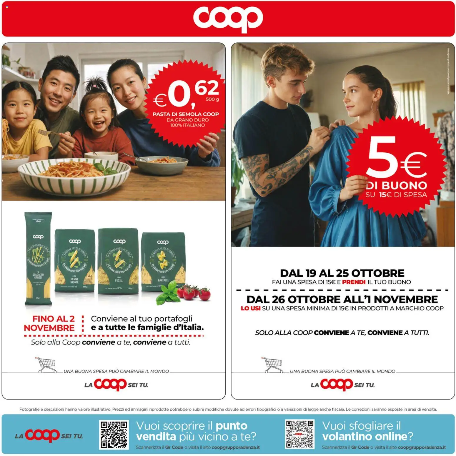 Volantino COOP del 23/10/2026 | Pagina: 24 | Prodotti: Tè, Pasta di semola, Penne, Spaghetti