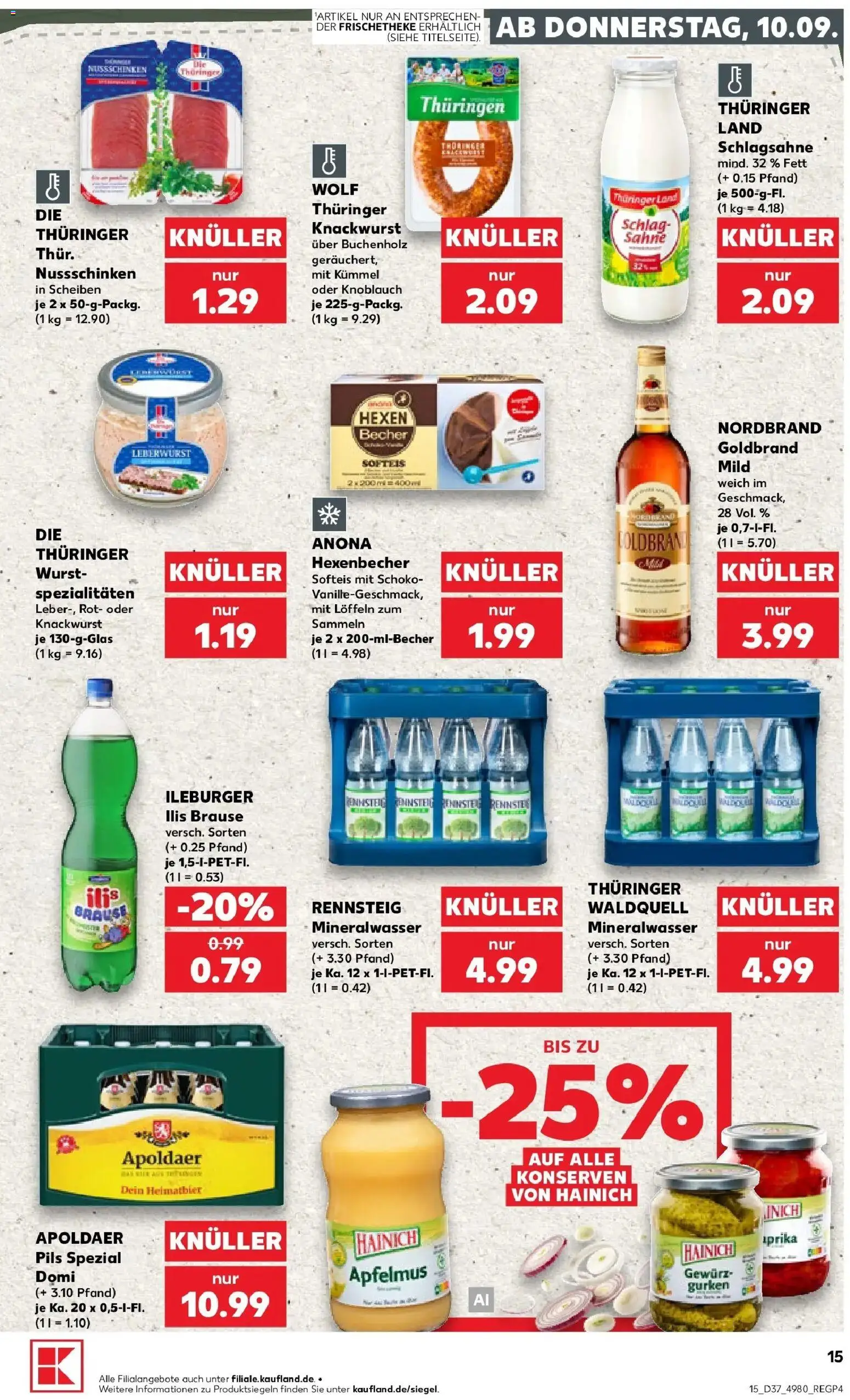 Prospekt Kaufland ab 07.09.2026 » Angebote Online zum Blättern | Seite: 24 | Produkte: Schlagsahne, Spezialitäten, Apfelmus, Sahne
