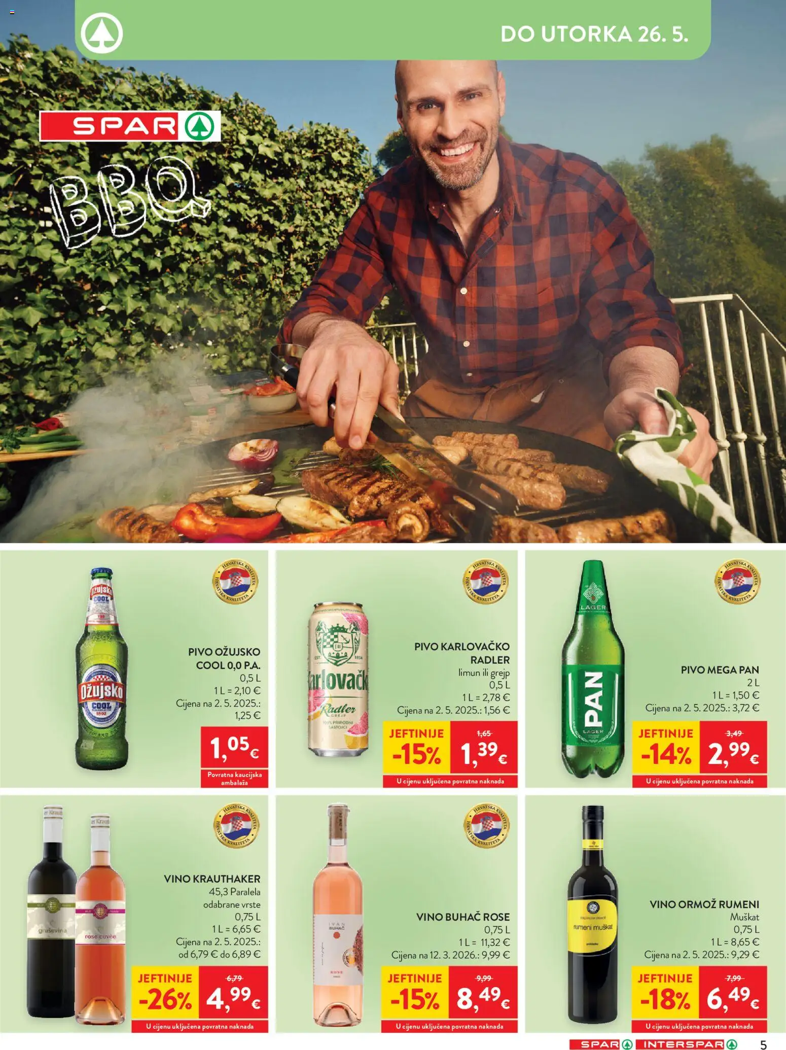 Spar katalog | vrijedi od 20.05.2026 | Stranica: 5 | Proizvodi: Vino, Grejp, Ožujsko, Limun