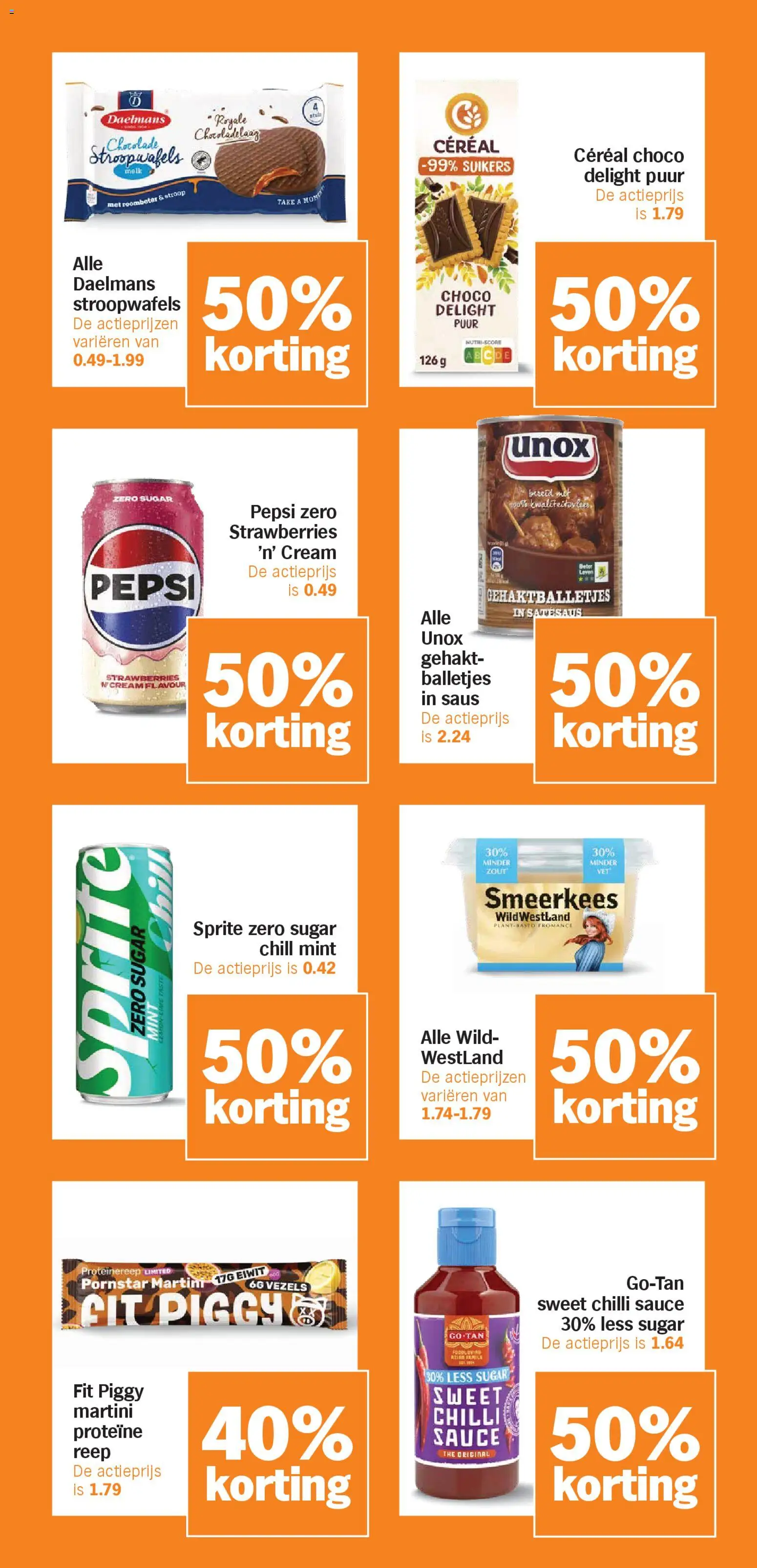 {H1} | Pagina: 40 | Producten: Melk, Chocolade, Pepsi, Saláta mix
