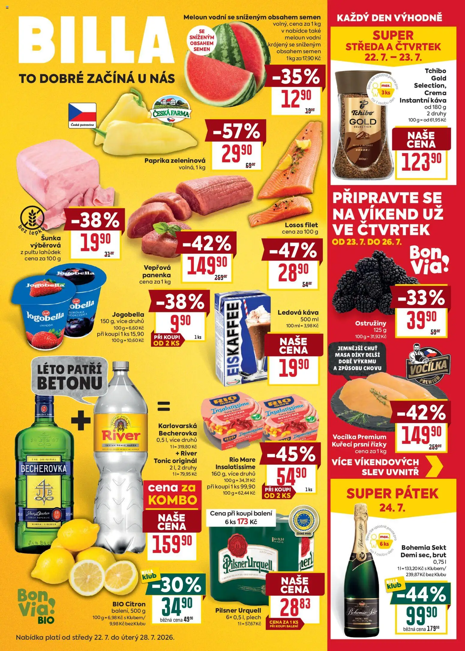 Billa leták od 22.07.2026 + Akce příští týden catalogue cover