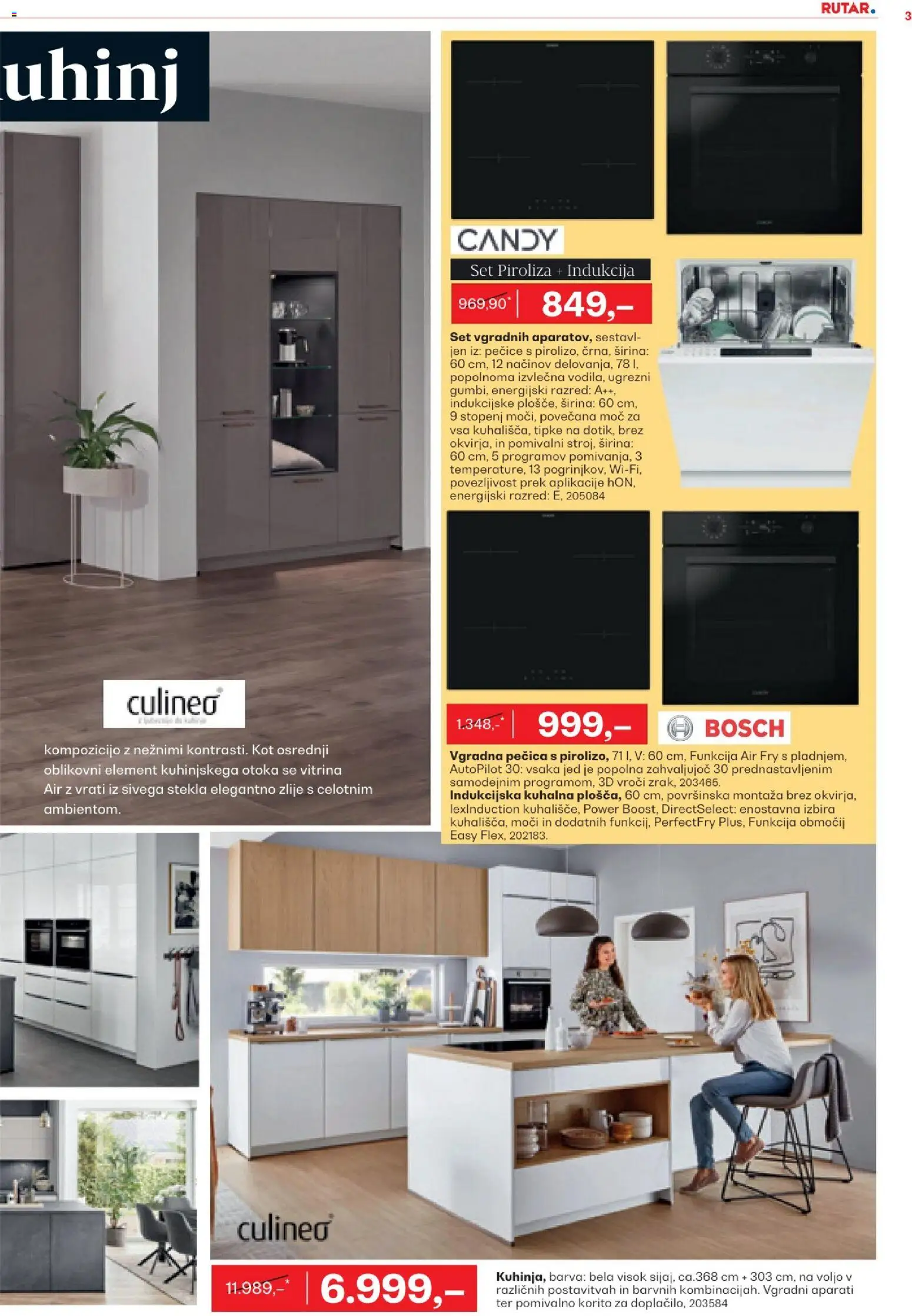 Novi Rutar katalog ponudbe – veljaven od 18.08.2026 | Stran: 3 | Izdelki: Pecica, Vitrina, Vgradna pečica, Barva