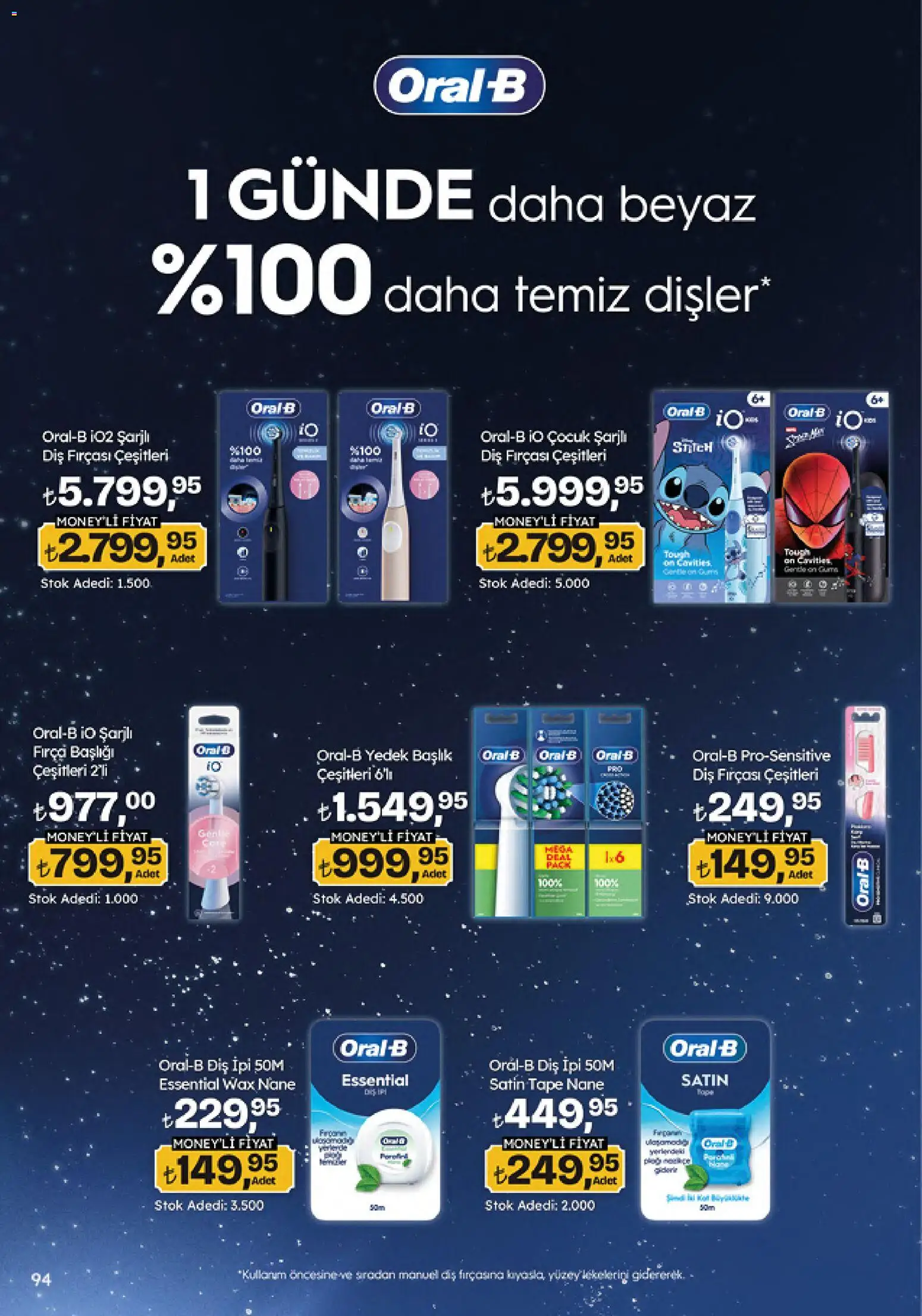 Migros Katalog - 5M Migroskop Dijital - 09 Temmuz 2026 tarihinden itibaren geçerlidir | Sayfa: 94 | Ürünler: Fırça, Diş fırçası, Nane