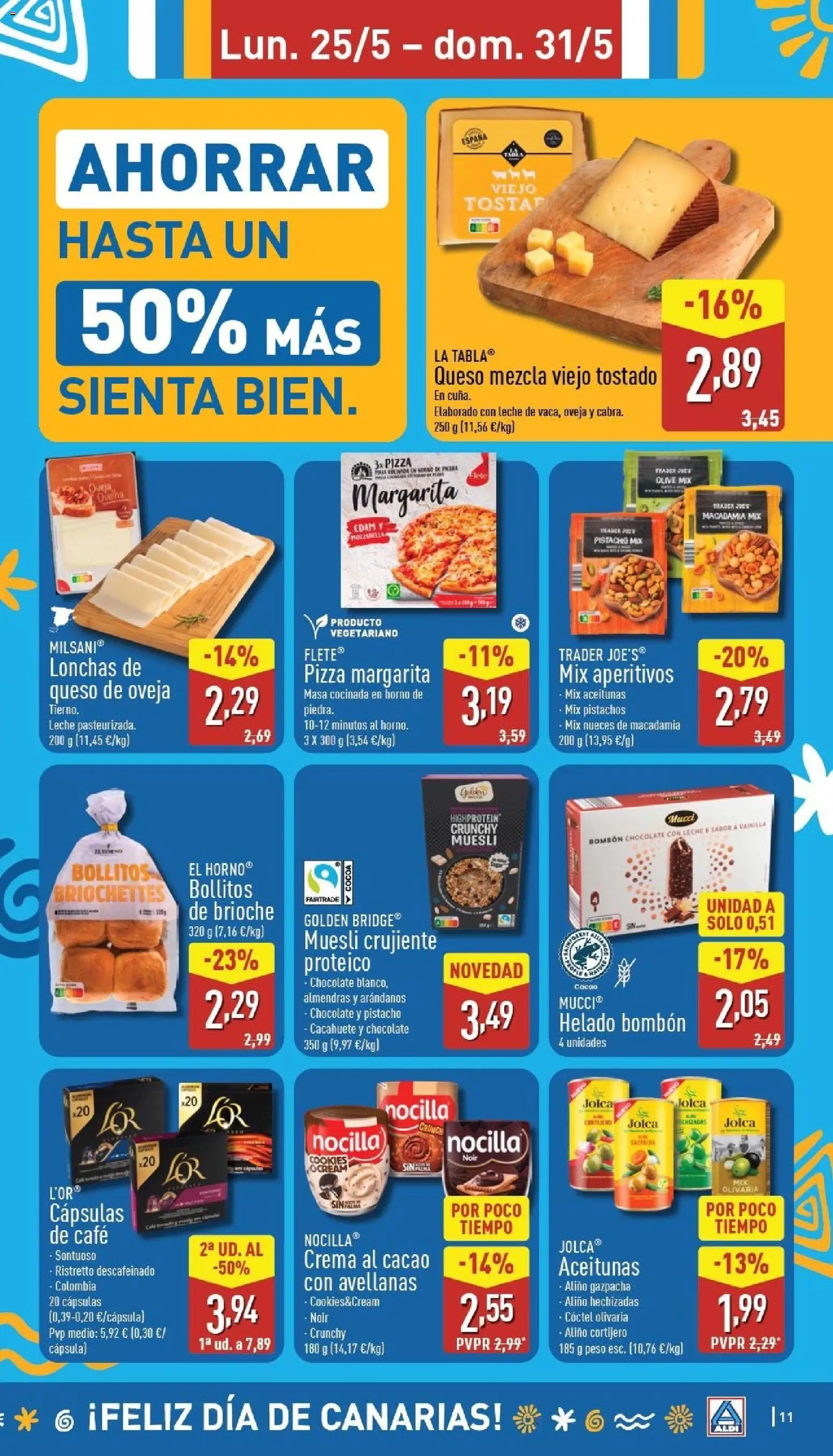 Aldi folleto Canarias │ válido desde el 25.05.2026 | Página: 11 | Productos: Leche, Queso, Helado, Chocolate con leche