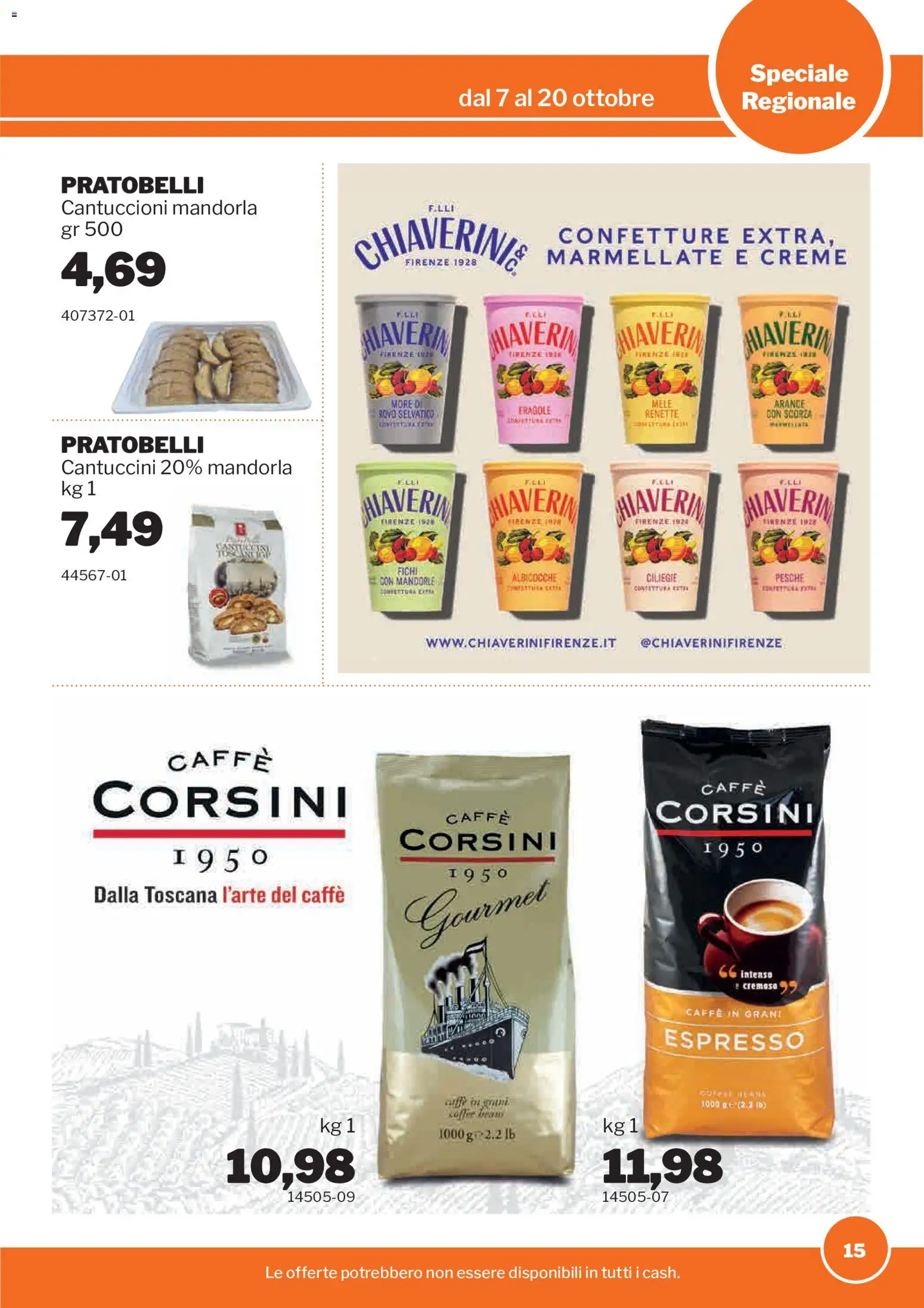 Volantino Sogegross del 07/10/2026 | Pagina: 15 | Prodotti: Caffè, Mele, Albicocche, Caffè in grani