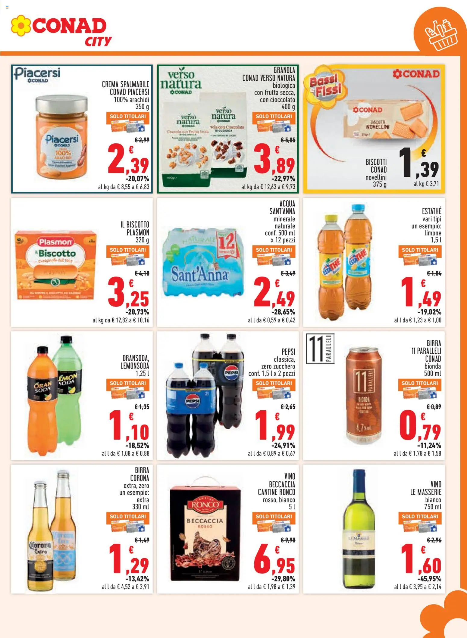 Volantino Conad del 16/07/2026 | Pagina: 11 | Prodotti: Crema, Cioccolato, Frutta, Arachidi