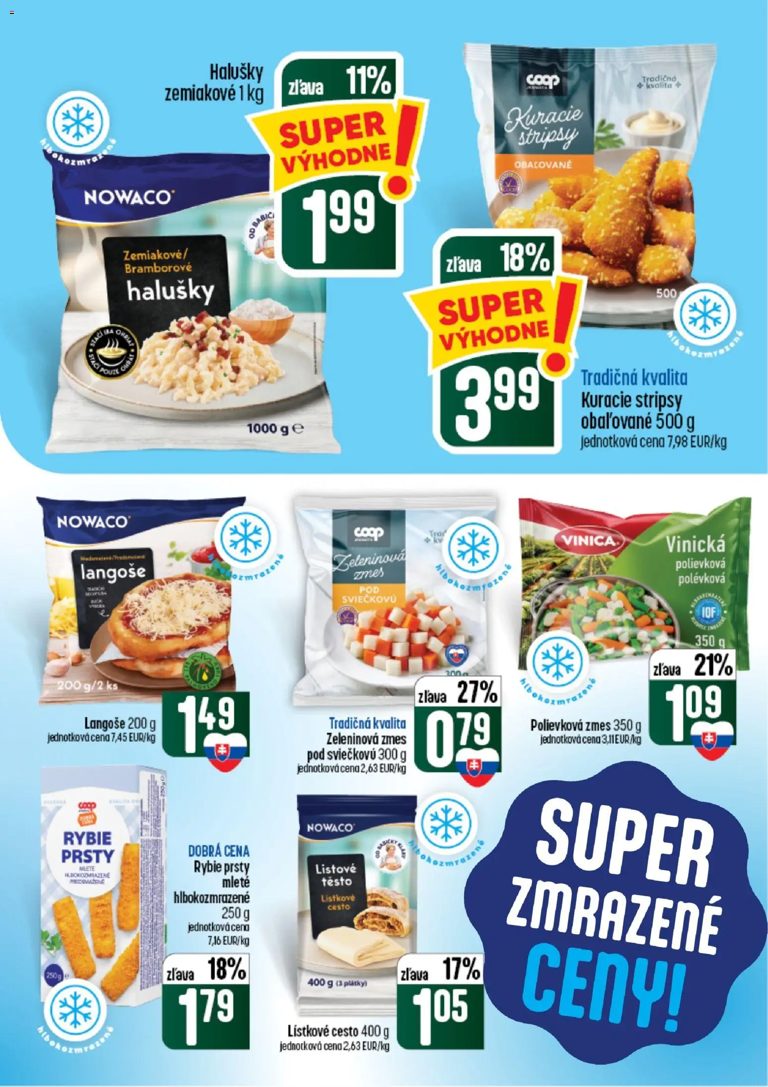 Nové COOP Jednota akcie – leták je platný od 24.09.2026 | Strana: 27 | Produkty: Cesto, Lístkové cesto, Kuracie stripsy, Stripsy