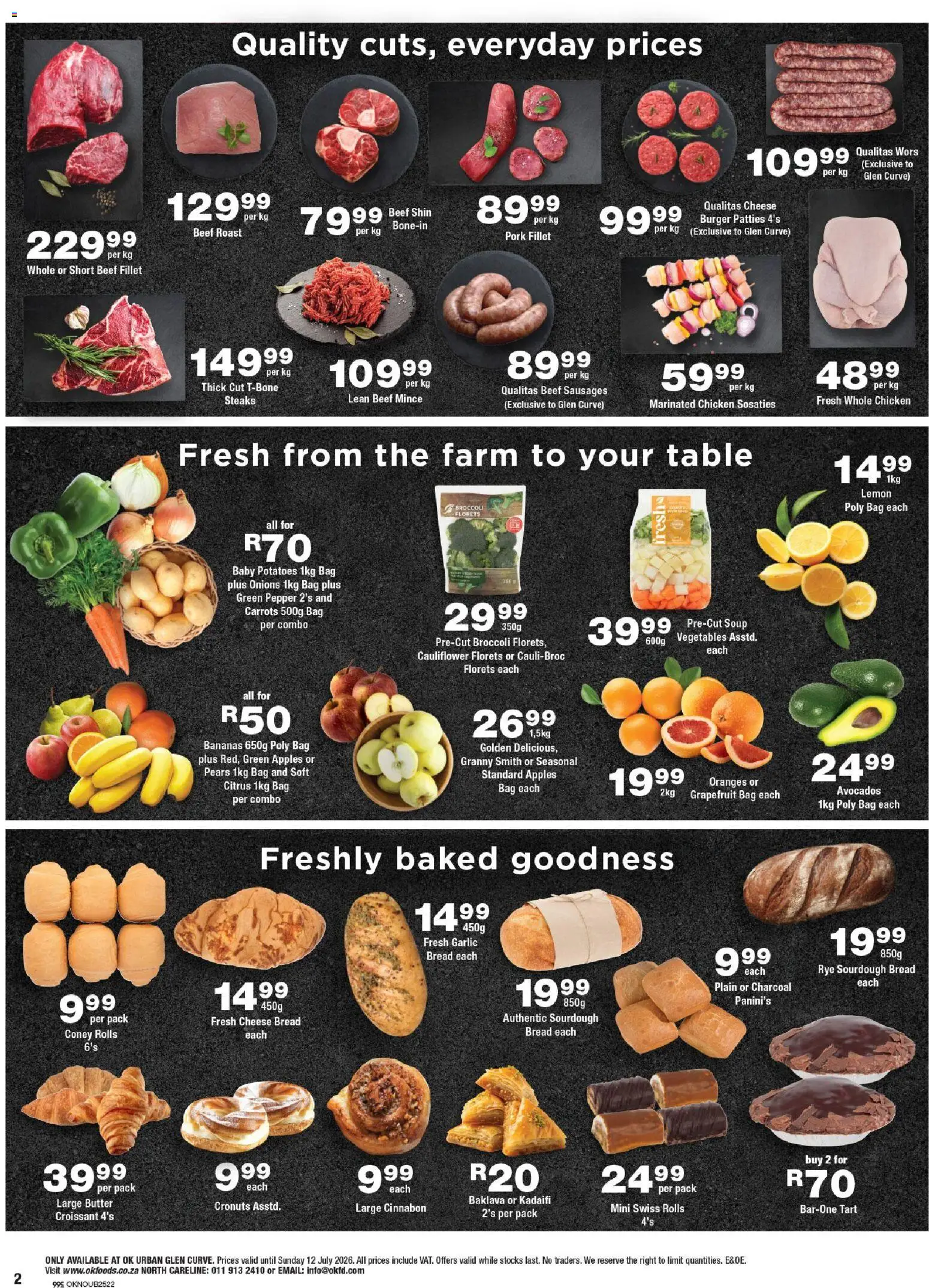New OK Foods catalogue – valid from 24/06/2026 | Page: 2 | Products: Cauliflower, Table, Cheese, Beef