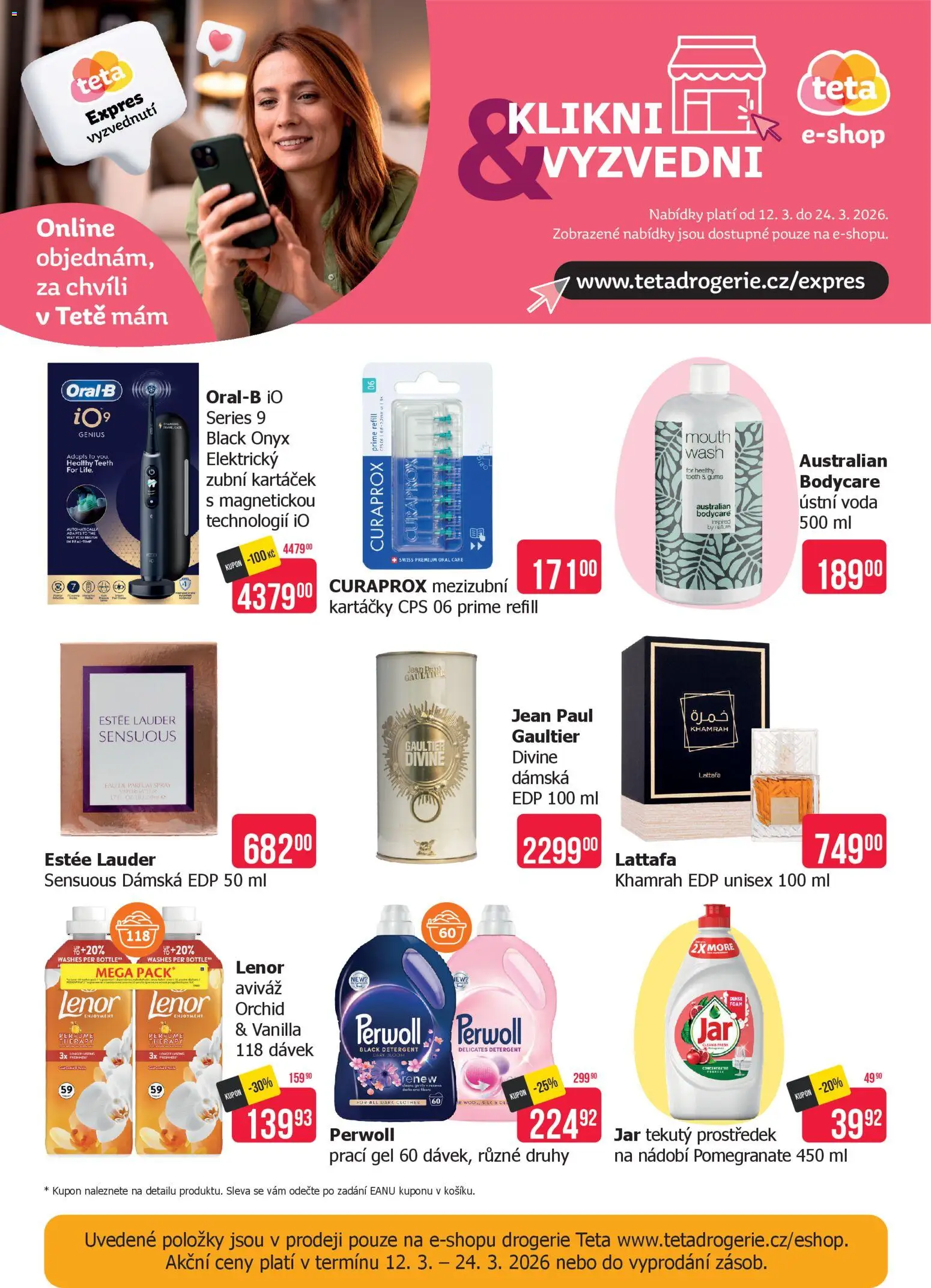 TETA Drogerie leták od 12.03.2026 | Strana: 22 | Produkty: Ústní voda, Lenor, Prací gel, Mezizubní kartáčky