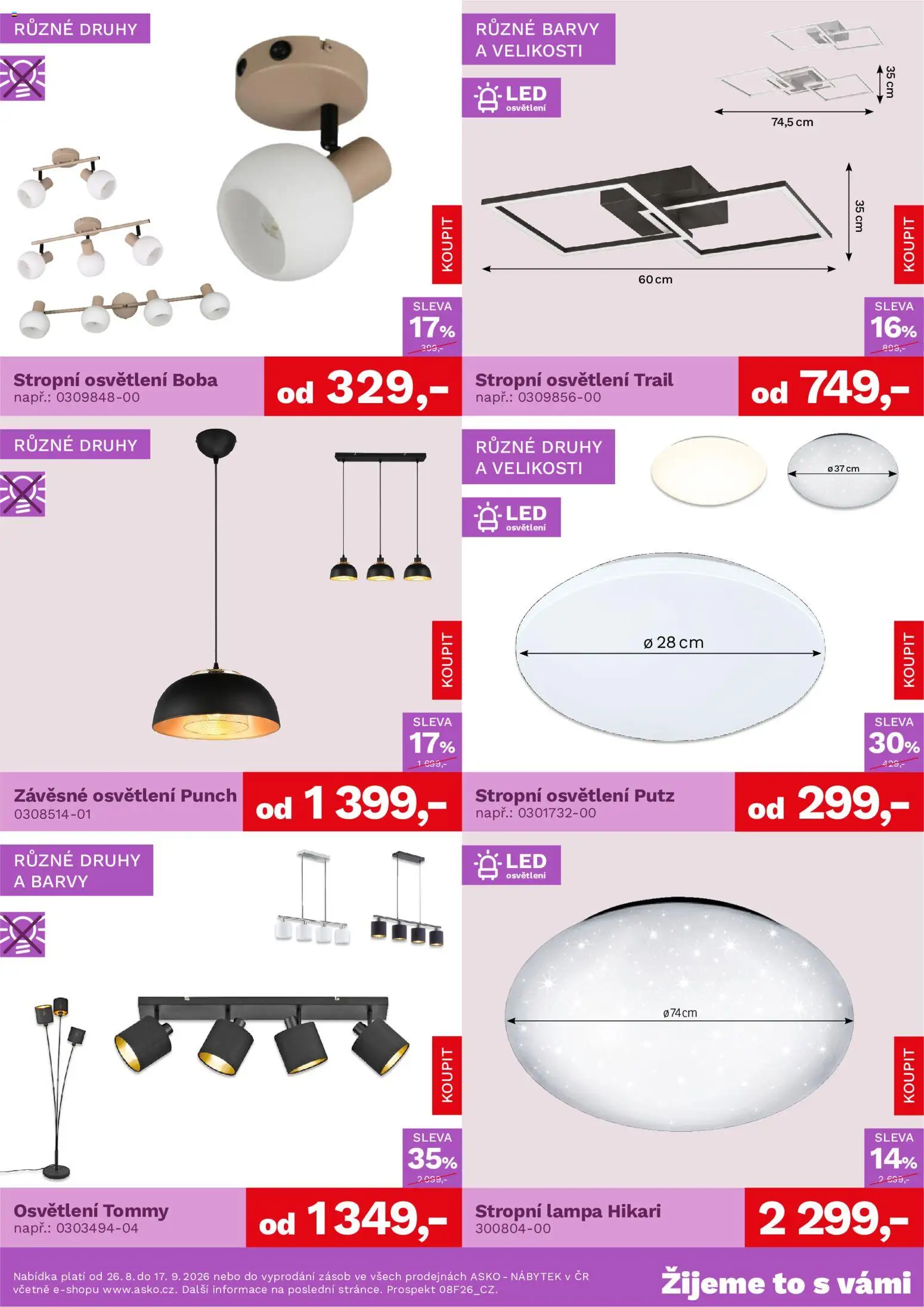 ASKO nábytek leták - Bytové doplňky od 27.08.2026 | Strana: 4 | Produkty: Nábytek, Lampa, Barvy, LED