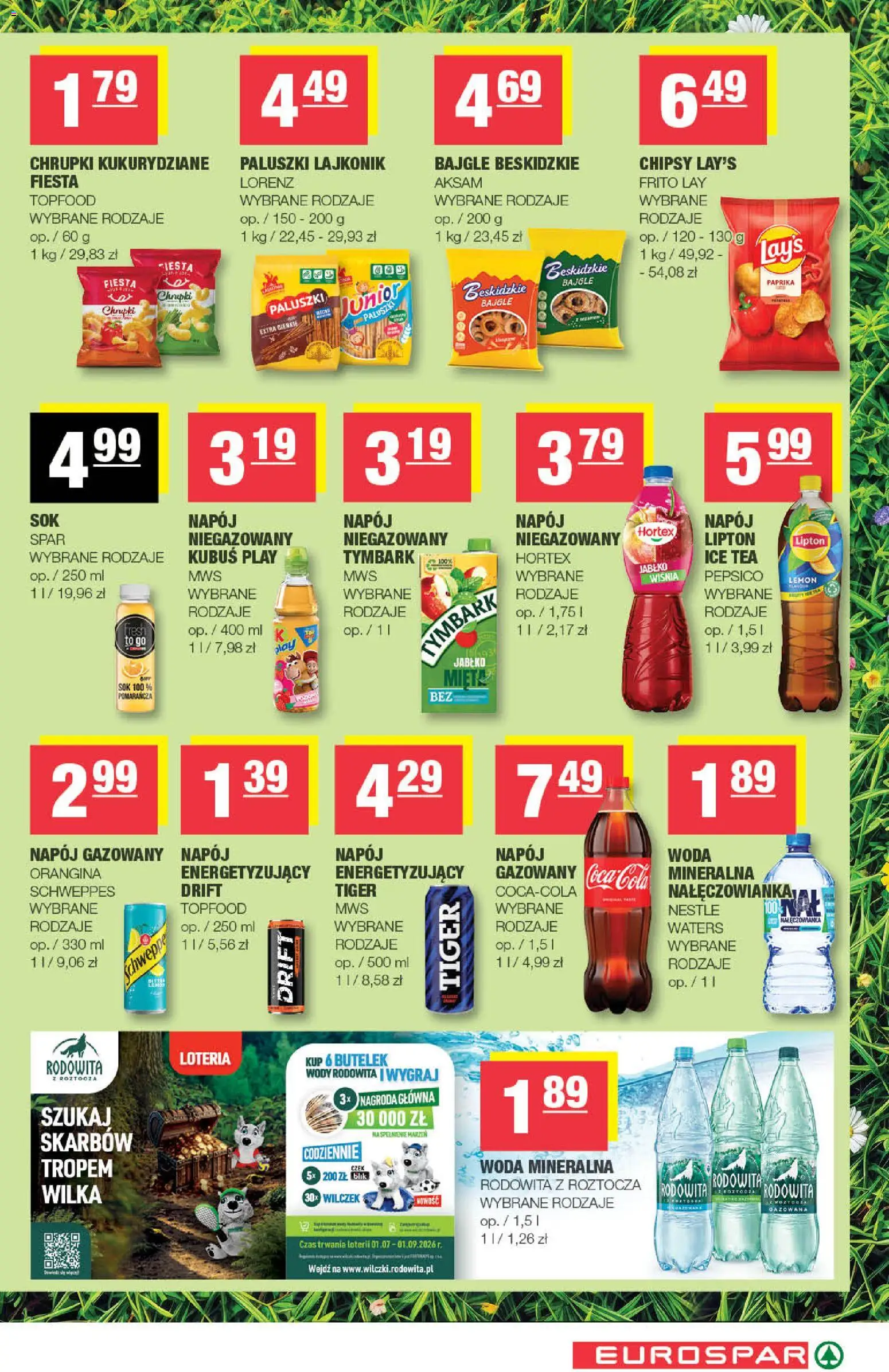 Spar gazetka - Eurospar od 12.08.2026 | Strona: 11 | Produkty: Woda mineralna, Tymbark, Paluszki, Woda