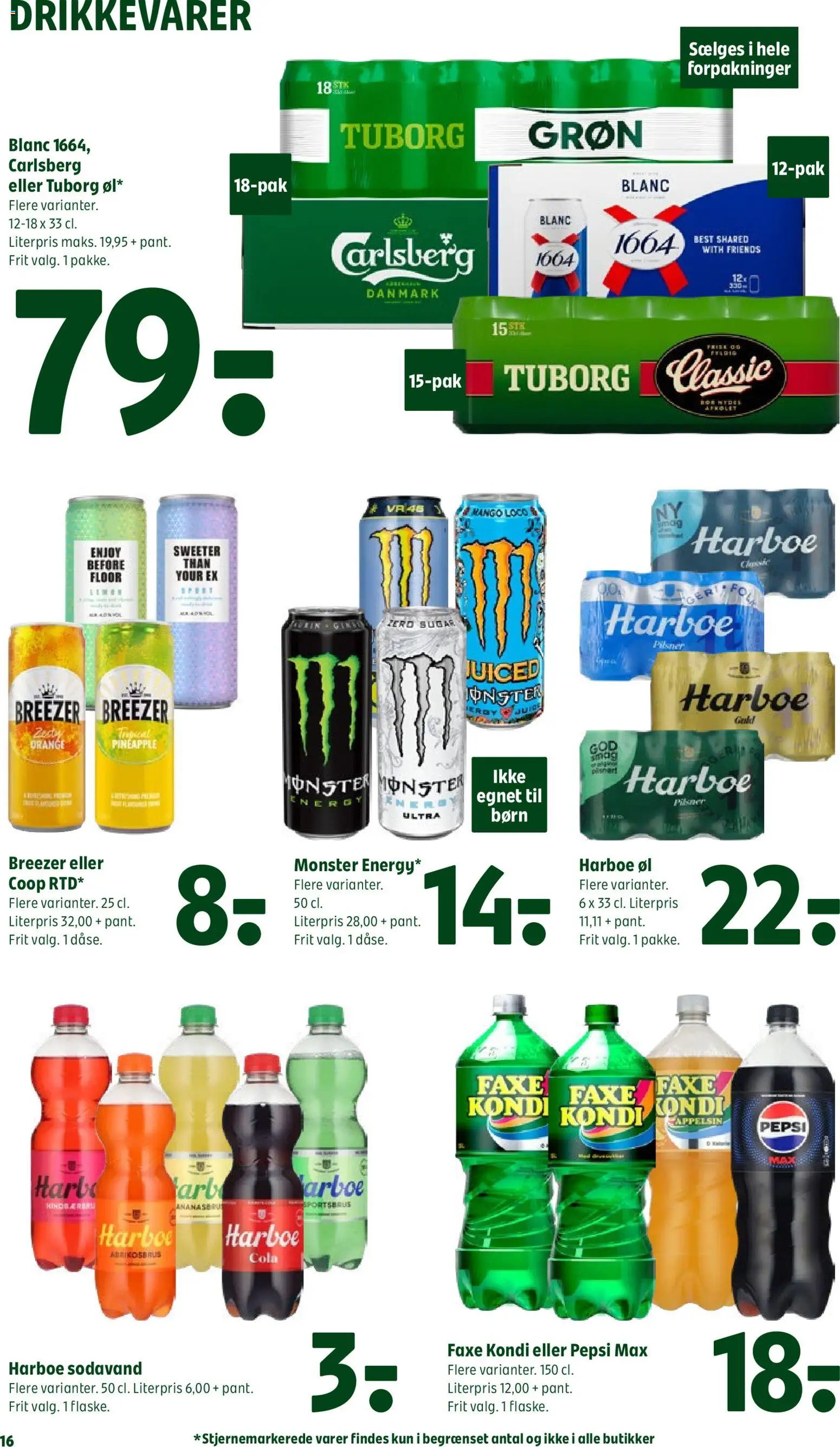 Coop 365 tilbudsavis – gyldig fra 25/06/2026 | Side: 22 | Produkter: Øl, Faxe Kondi, Cola, Pepsi Max
