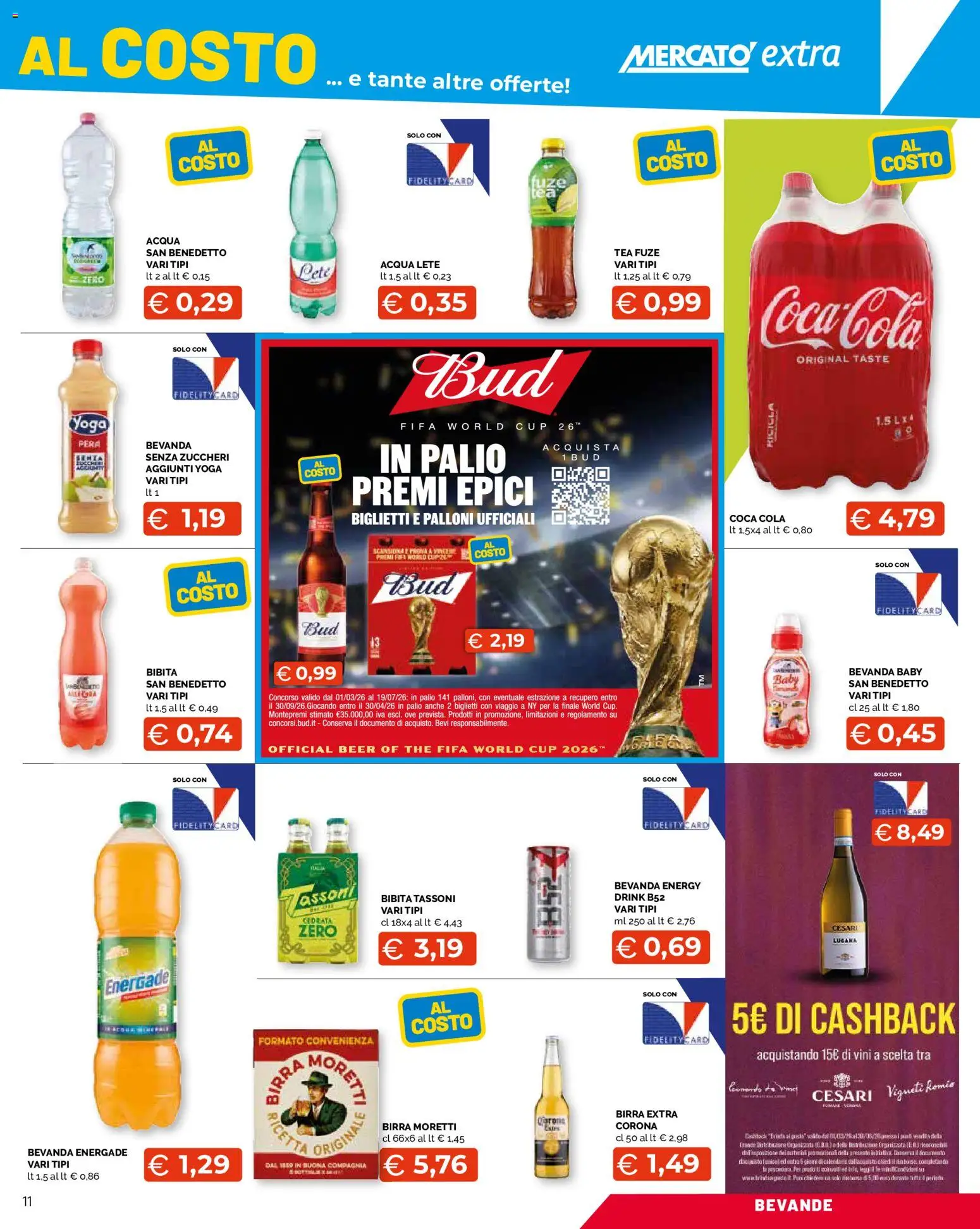 Volantino Mercatò del 18.06.2026 | Pagina: 11 | Prodotti: Acqua Lete, Acqua, Birra Moretti, The