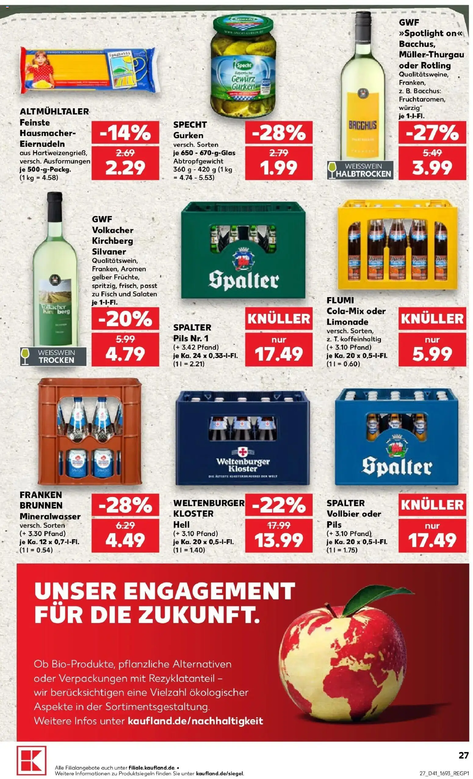 Prospekt Kaufland ab 05.10.2026 » Angebote Online zum Blättern | Seite: 37 | Produkte: Weißwein, Limonade, Mineralwasser, Fisch