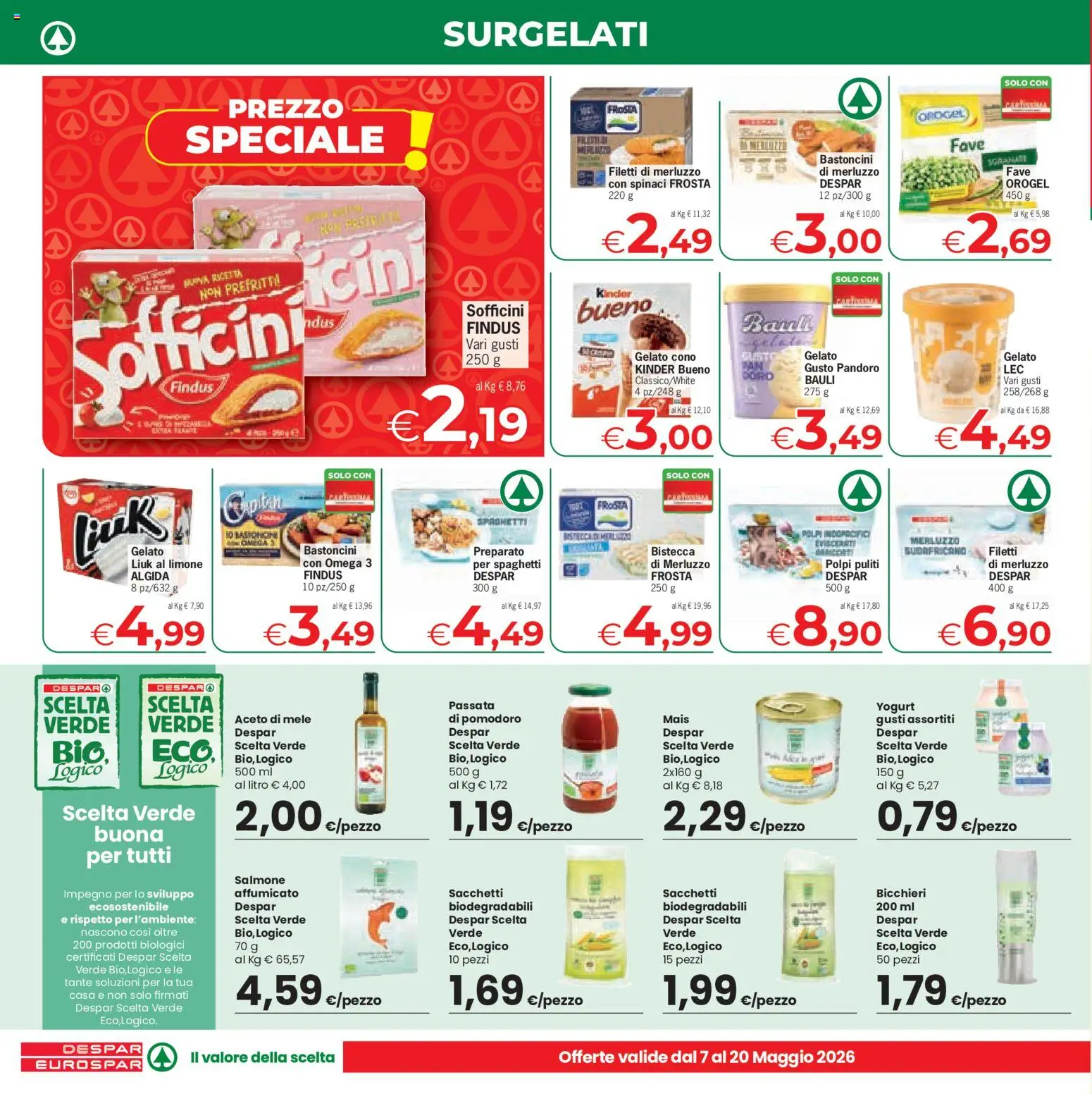 Volantino Despar del 07.05.2026 | Pagina: 6 | Prodotti: Mele, Pomodoro, Limone, Spinaci