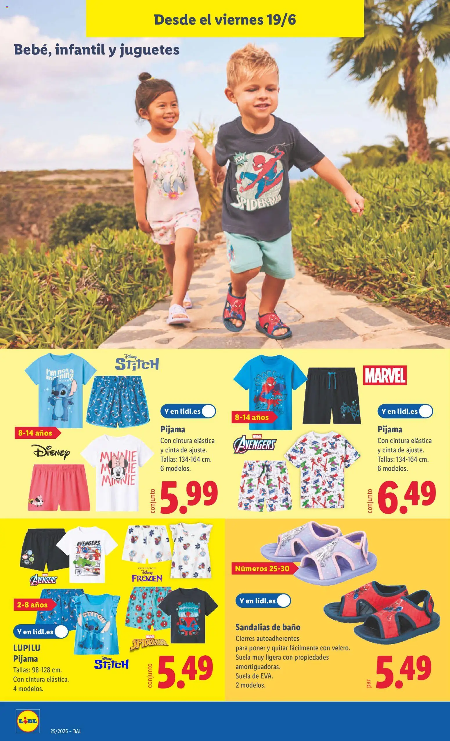 Lidl folleto de bazar Baleares │ válido desde el 15.06.2026 | Página: 24 | Productos: Pijama, Sandalias, Juguetes, Sandalias de baño