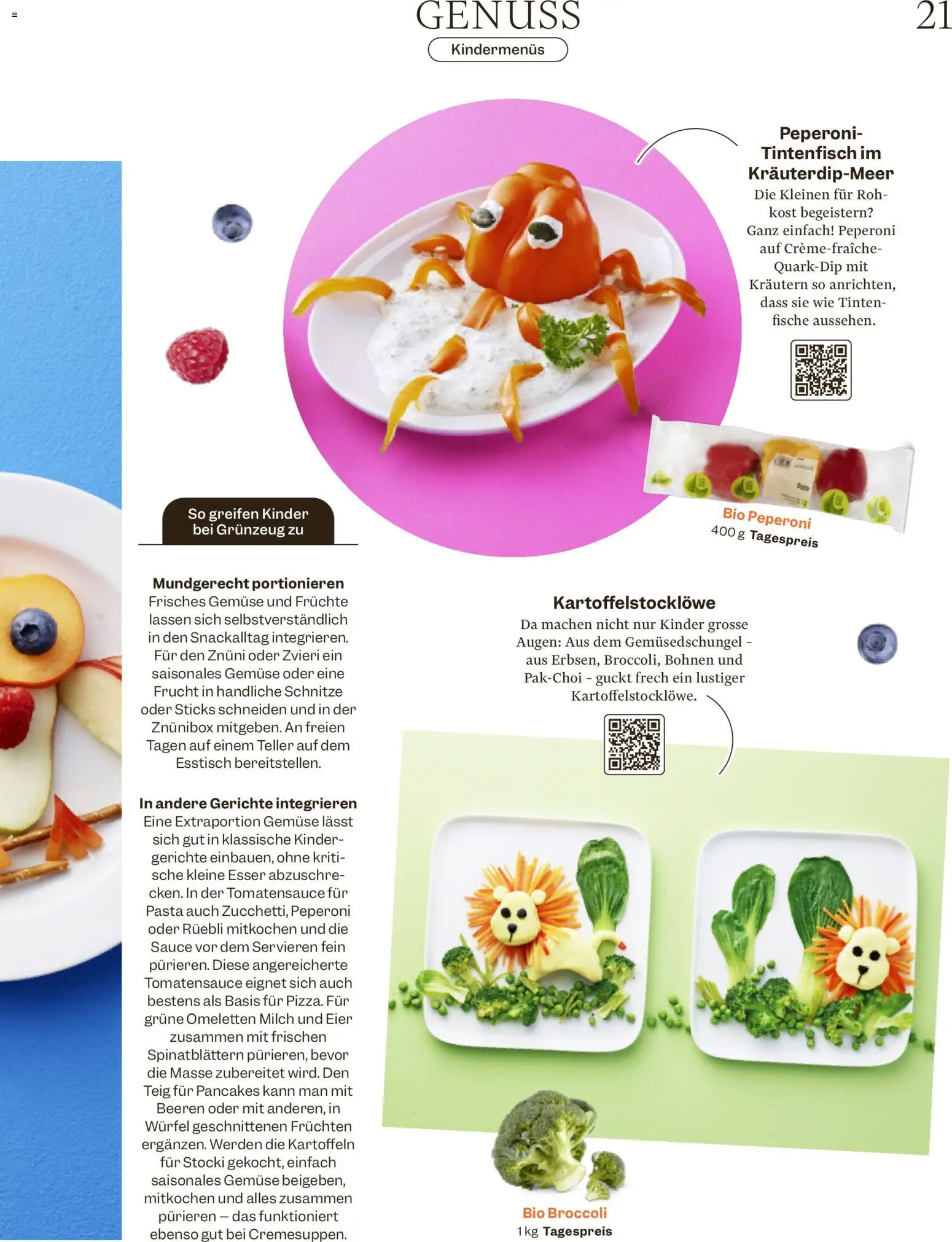 Migros aktionen Magazin – gültig ab 15.07.2026 | Seite: 21 | Produkte: Gemüse, Pasta, Früchte, Esstisch