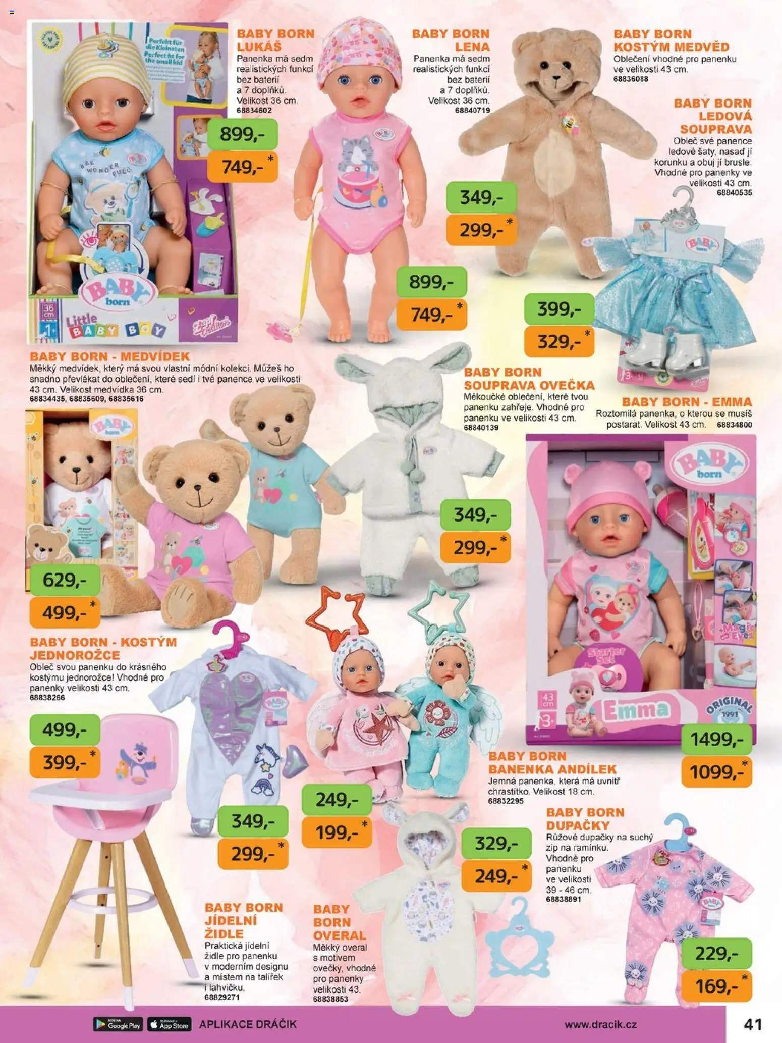 Dráčik katalog - Vánoce od 08.10.2026 | Strana: 41 | Produkty: Overal, Kostým, Židle, Jídelní židle