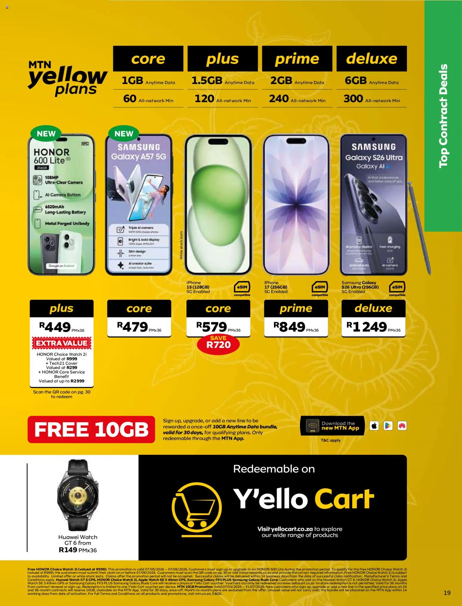 New MTN catalogue – valid from 07.05.2026 | Page: 19 | Products: Data, Watch, Camera, Stock