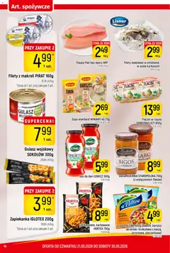 Pogląd oferty "Piotruś Pan gazetka" - ważna od 21.05.2026 | Strona: 14 | Produkty: Barszcz, Zupa, Frytki, Gulasz