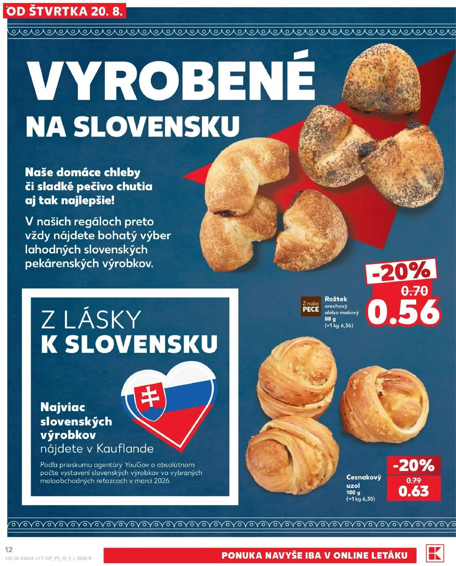 Kaufland SK akciós ujság - amely érvényes a következő dátumtól: 2026.08.20. | Oldal: 12
