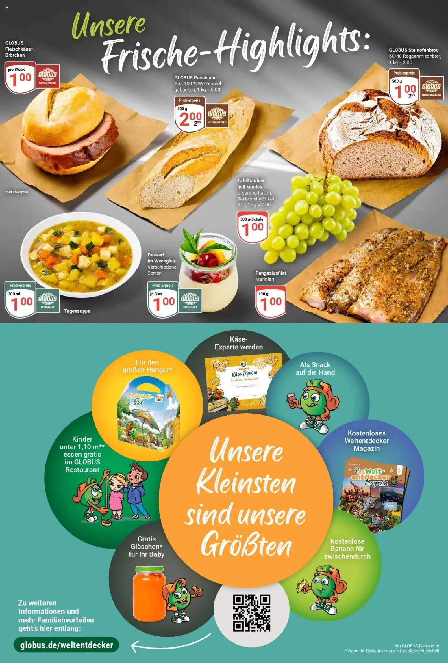 Globus Prospekt Erfurt-Linderbach – gültig ab 07.09.2026 | Seite: 2 | Produkte: Bäckerei, Käse, Weizenmehl, Magazin