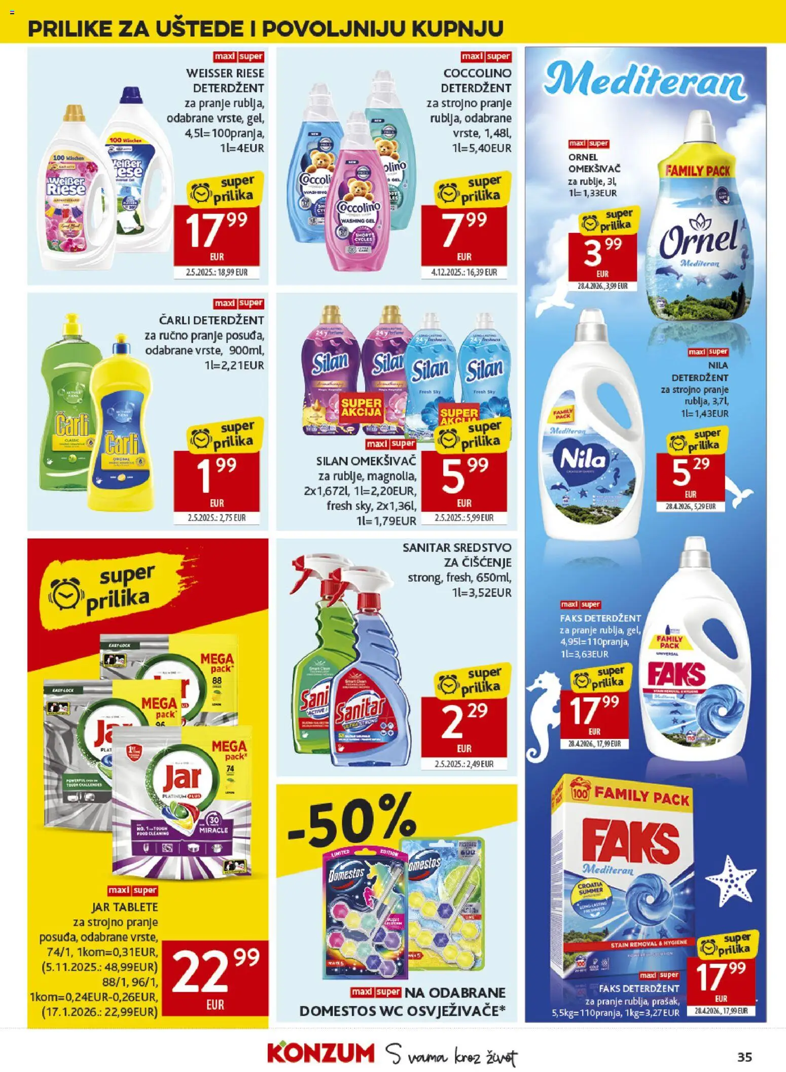 Konzum katalog | vrijedi od 20.05.2026 | Stranica: 35 | Proizvodi: Deterdžent, Jar, Jar tablete, Weisser Riese