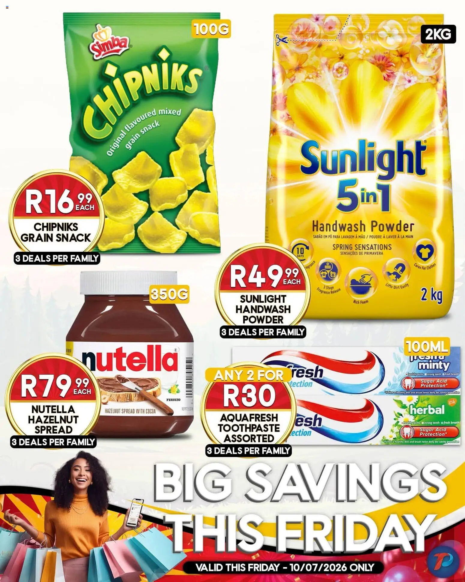 New Take n Pay catalogue – valid from 10/07/2026 | Page: 8 | Products: Handwash, Fragrance, Powder, Brush