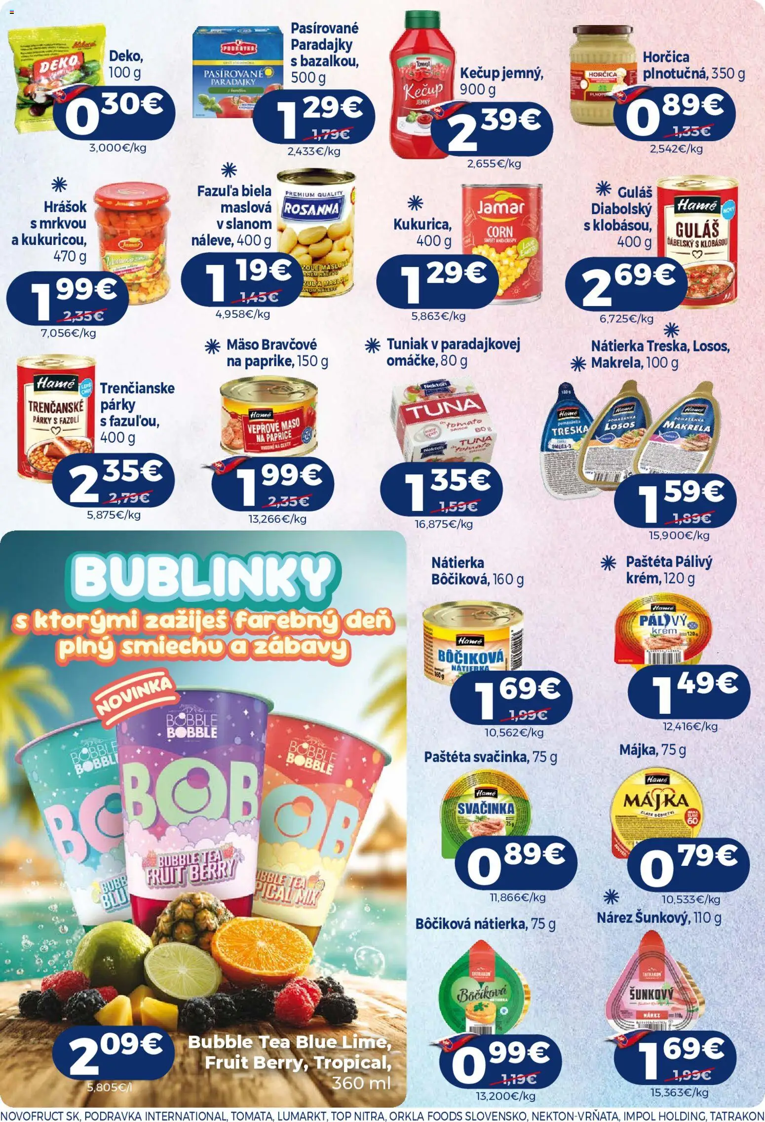 Nové Milk Agro akcie – leták je platný od 19.08.2026 | Strana: 13 | Produkty: Mäso, Krém, Párky, Treska