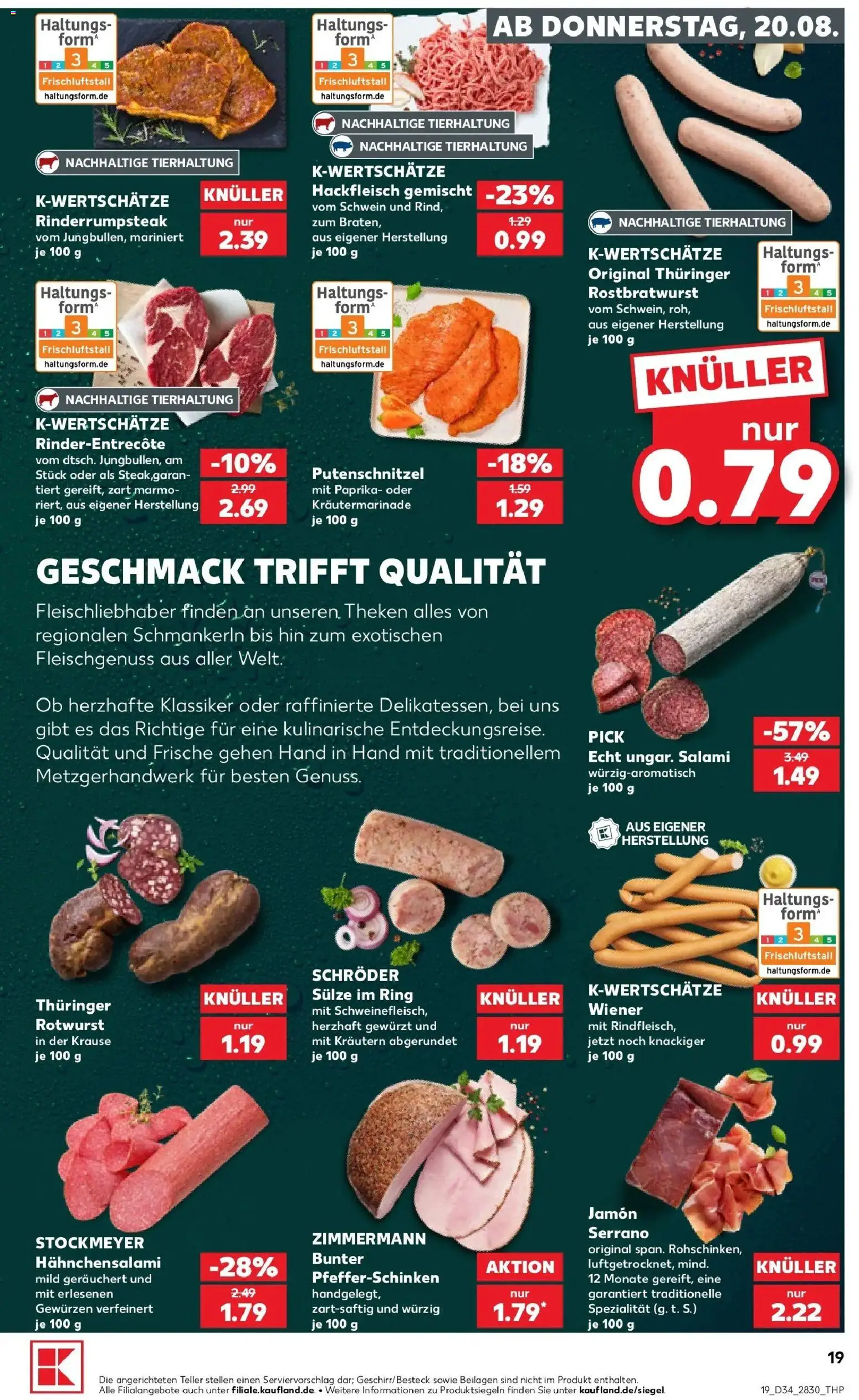 Kaufland Prospekt Schwarzenberg – gültig ab 17.08.2026 | Seite: 30 | Produkte: Beilagen, Paprika, Putenschnitzel, Hackfleisch