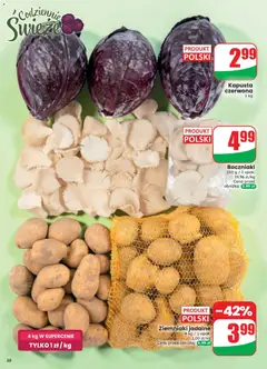 Pogląd oferty "Dino gazetka" - ważna od 23.09.2026 | Strona: 38 | Produkty: Kapusta, Kapusta czerwona, Boczniaki, Ziemniaki