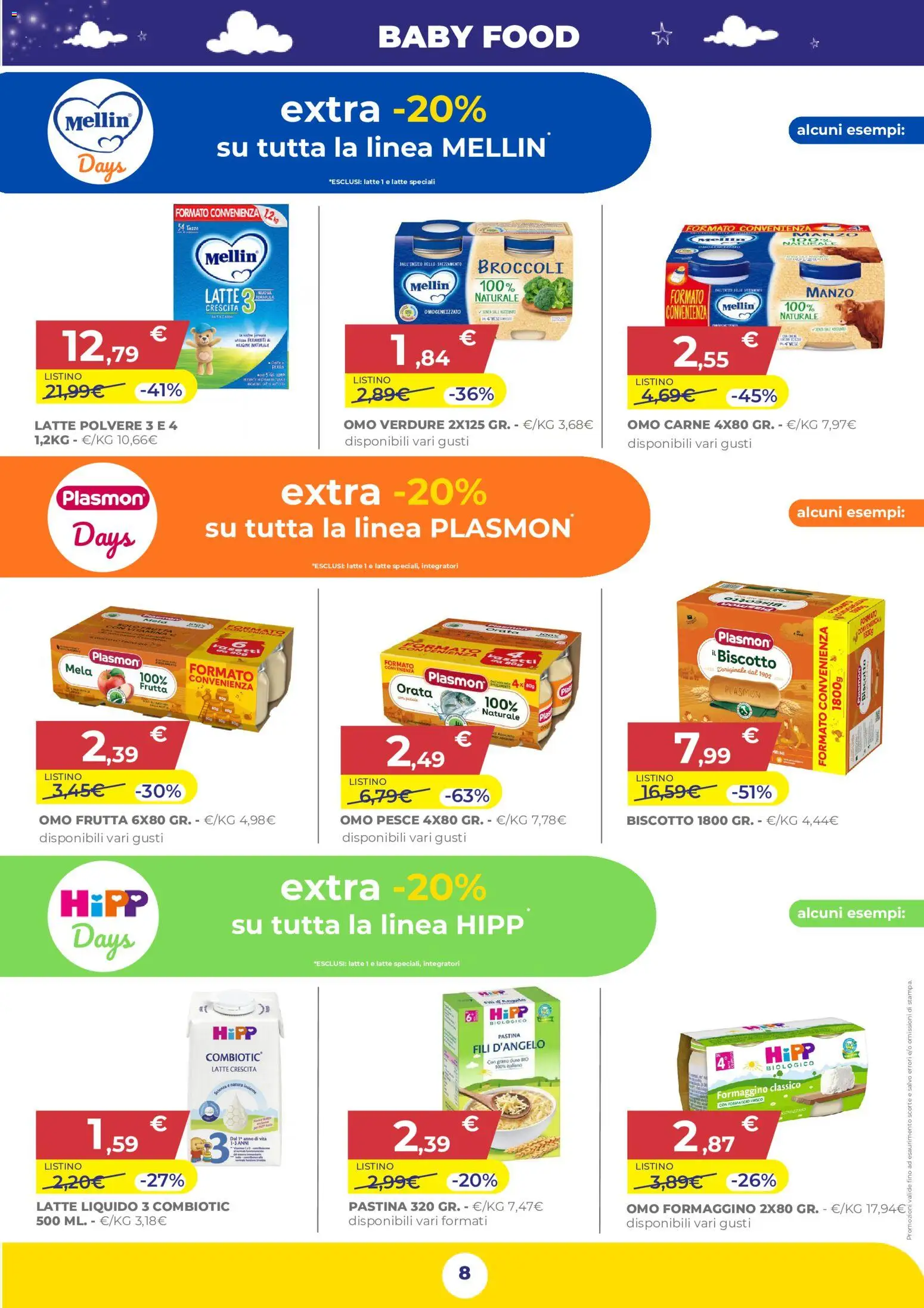 Volantino Toys Center del 29/10/2026 | Pagina: 8 | Prodotti: Verdure, Sale, Formaggio, Formaggio fresco