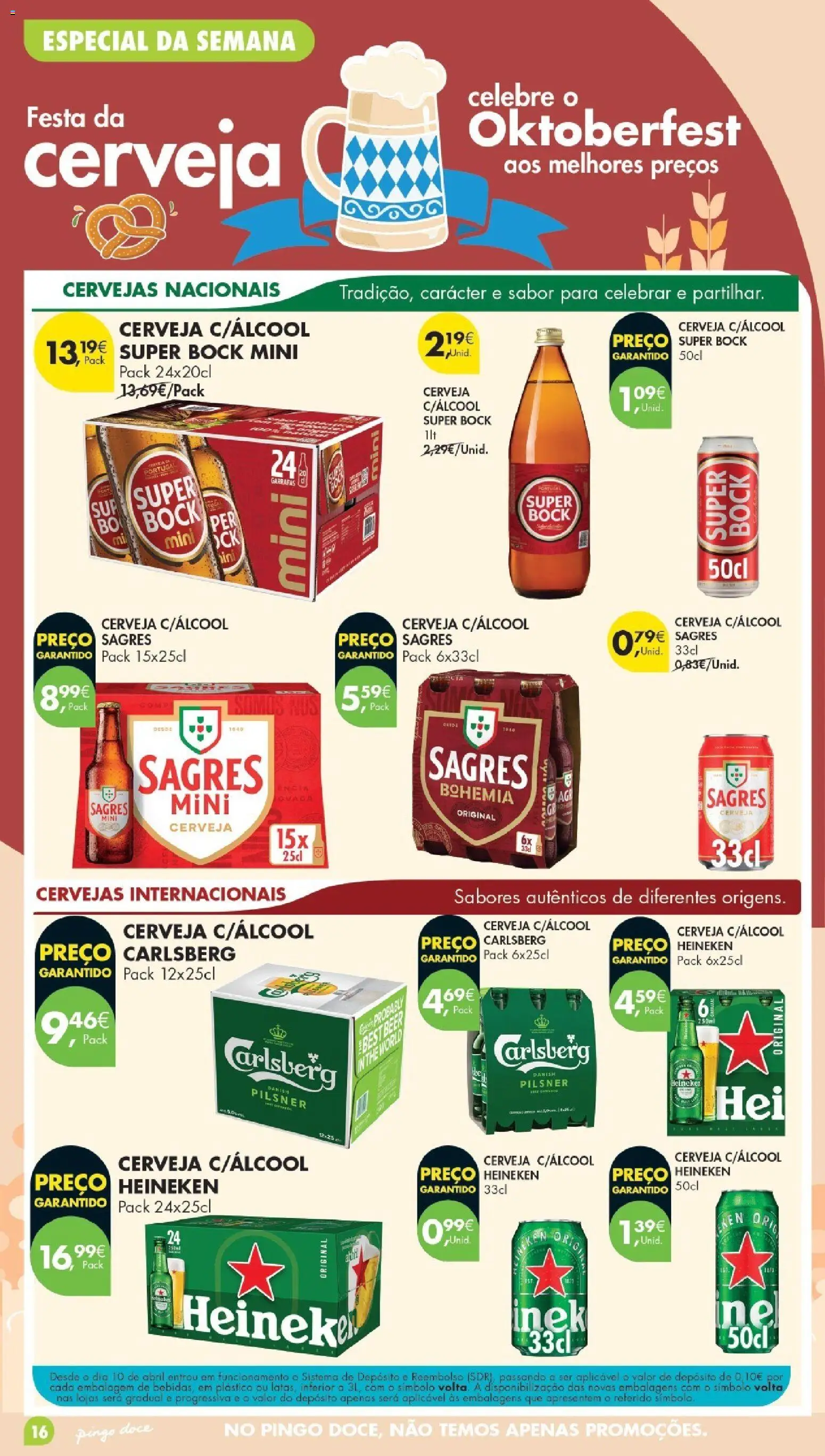 Pingo Doce Poupe Esta Semana Lojas Grandes │ válido de 29/09/2026 | Página: 16 | Produtos: Super bock, Cerveja