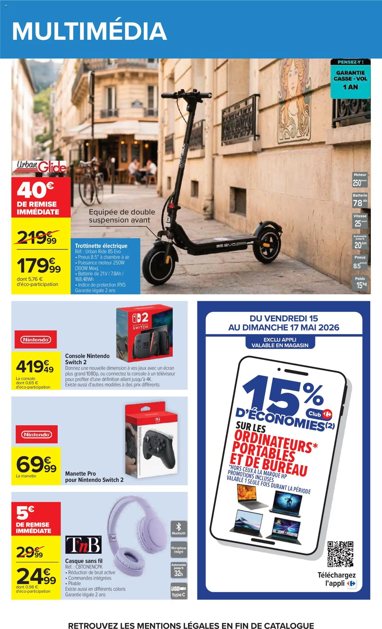 {H1} | Page: 92 | Produits: Microphone, Trottinette électrique, Suspension, Batterie